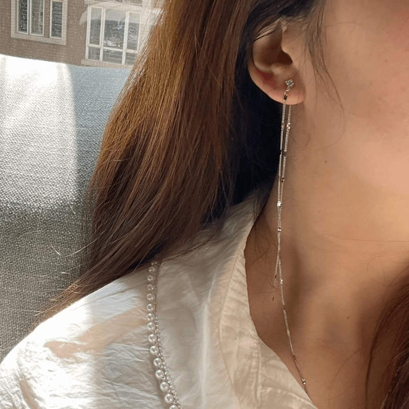 Han Temperament Long Tassel Sequin Female Earrings