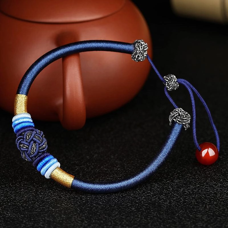 Hand Woven Bracelet Datura Knot Bracelet Male