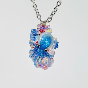Handmade Couple Octopus Heart Necklace 