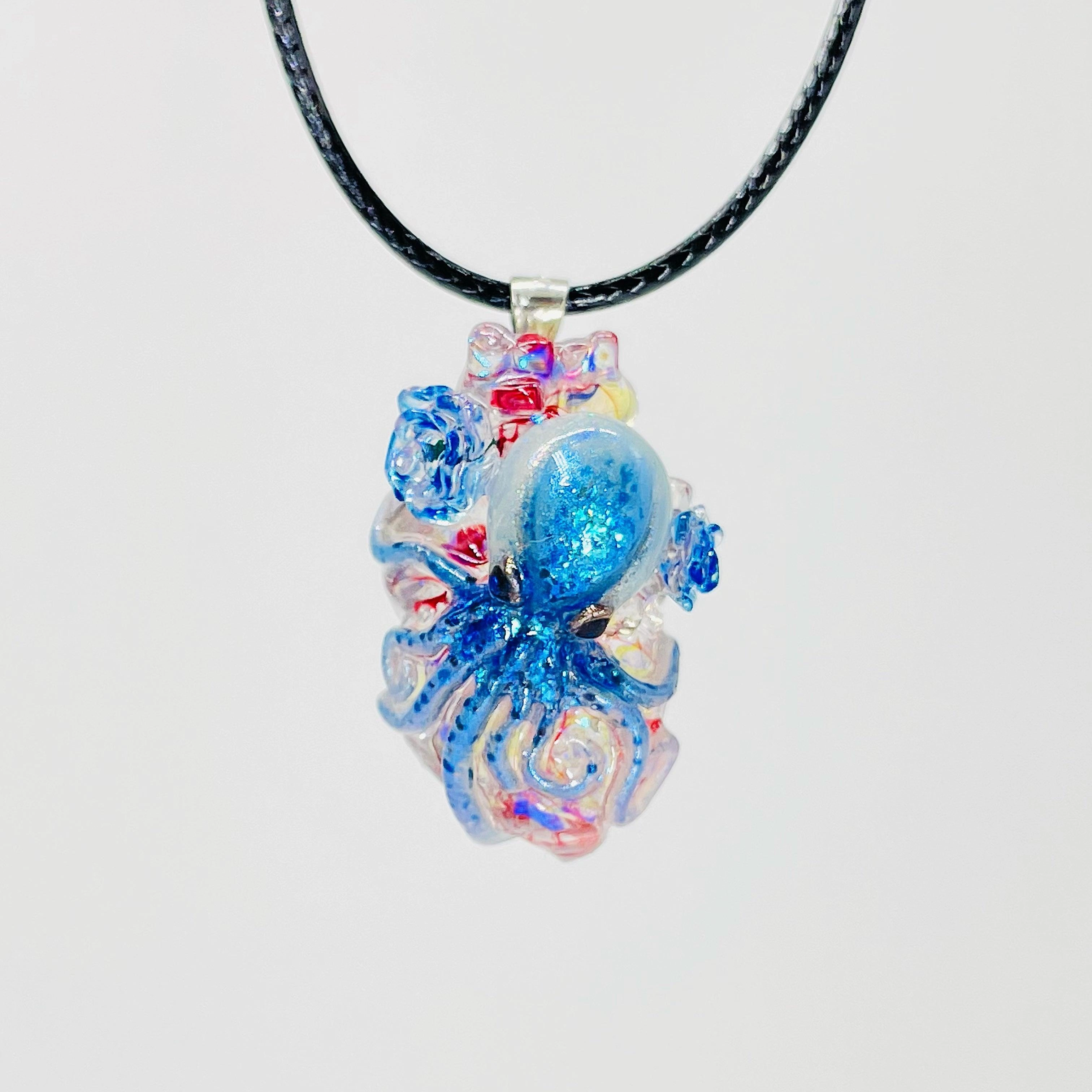 Handmade Couple Octopus Heart Necklace