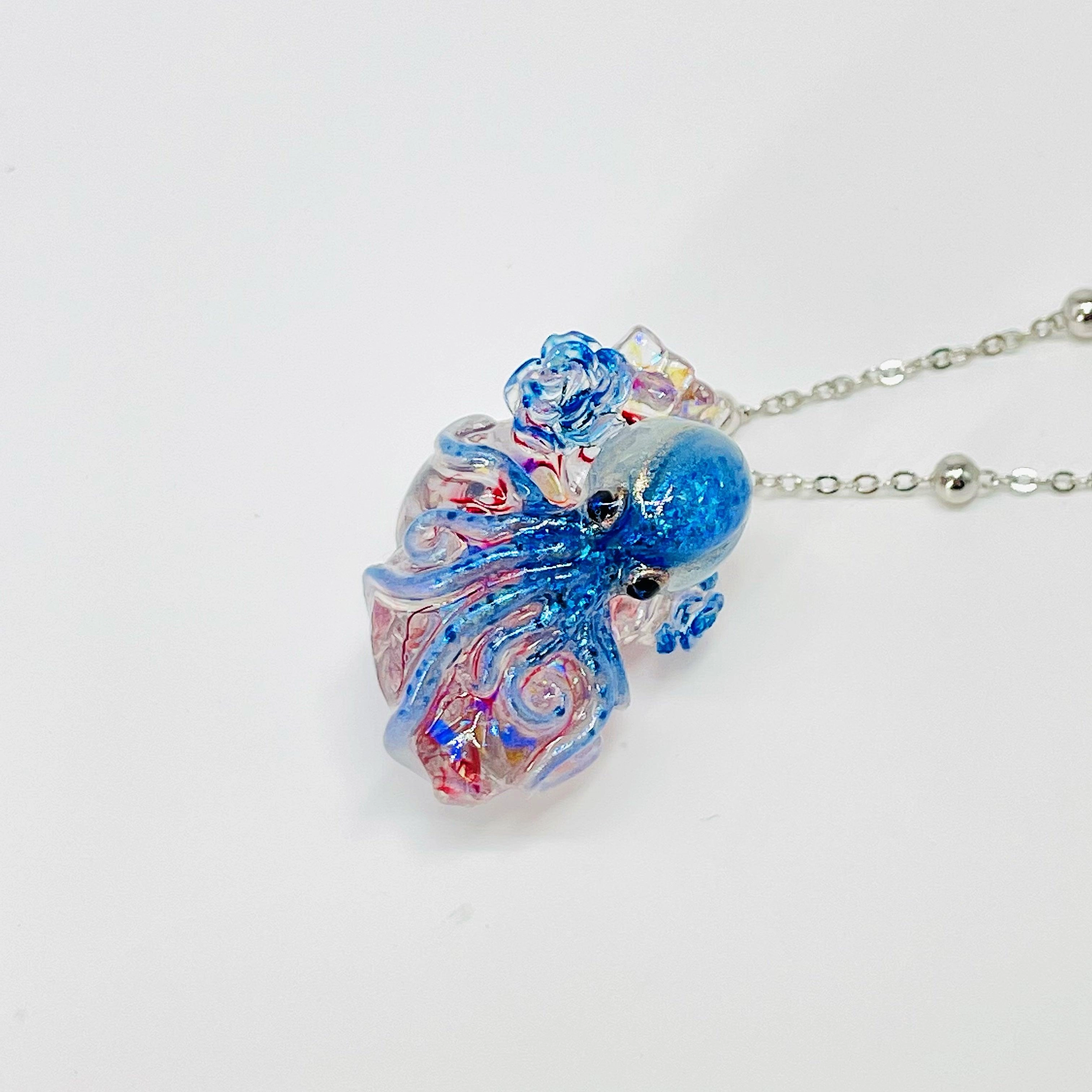 Handmade Couple Octopus Heart Necklace