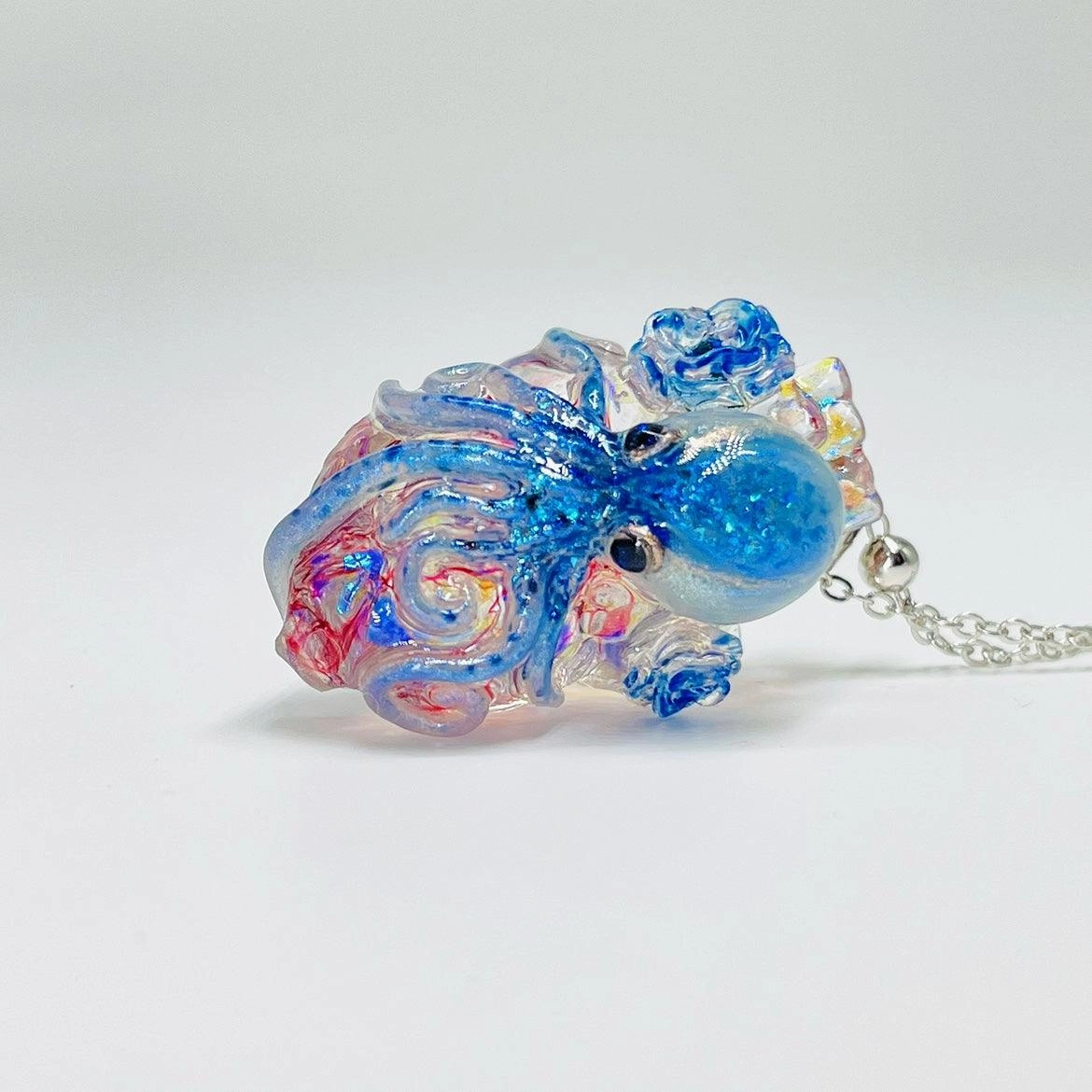 Handmade Couple Octopus Heart Necklace