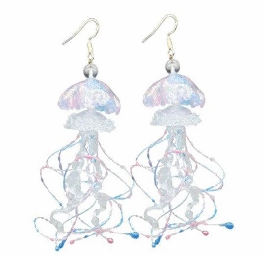 Handmade Unicorn Pink Blue Jellyfish Long Ear Clip Accessories