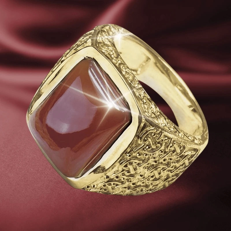 Harley Red Agate Ring