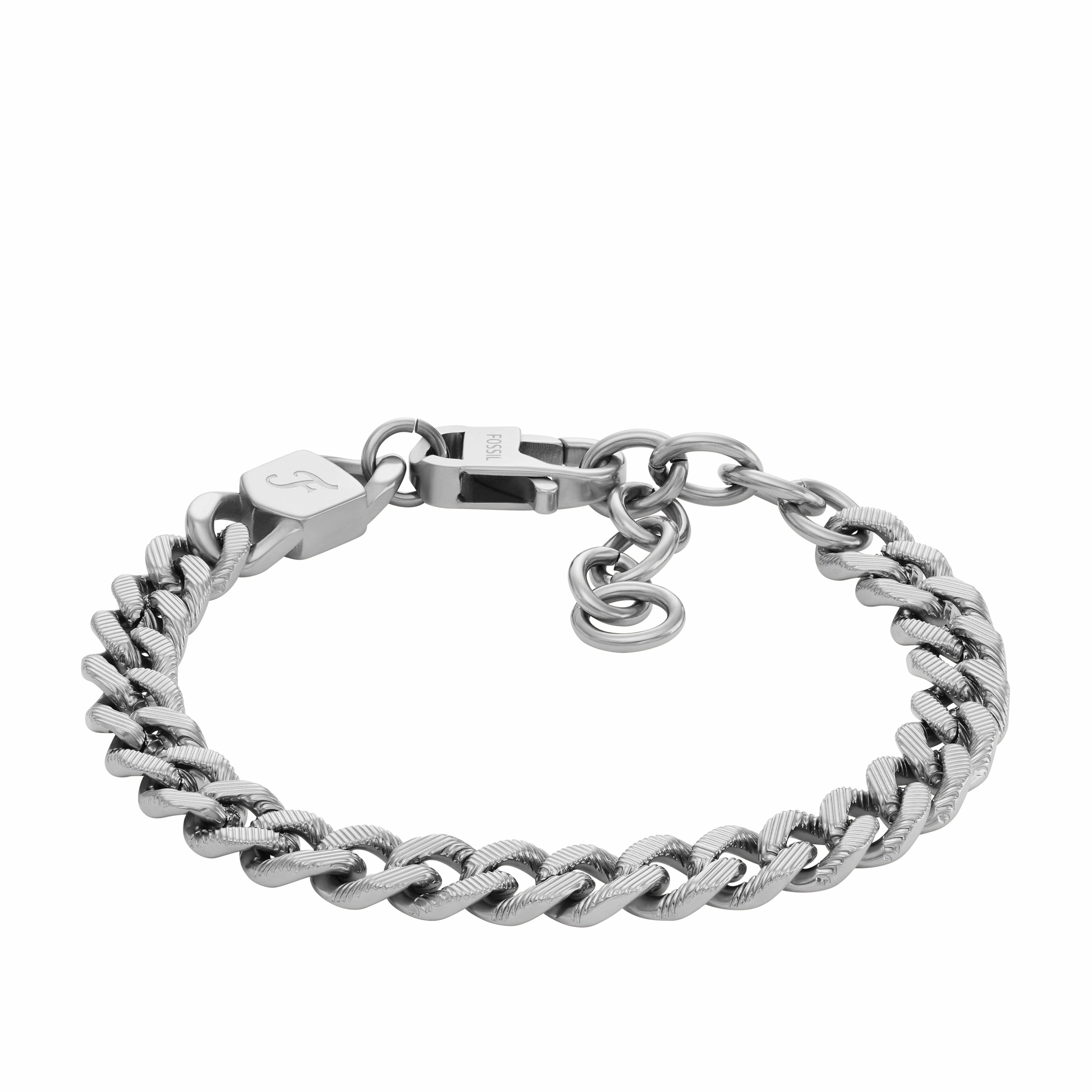 Harlow Linear Texture Chain Stainless Steel Bracelet fashion-jewelry  