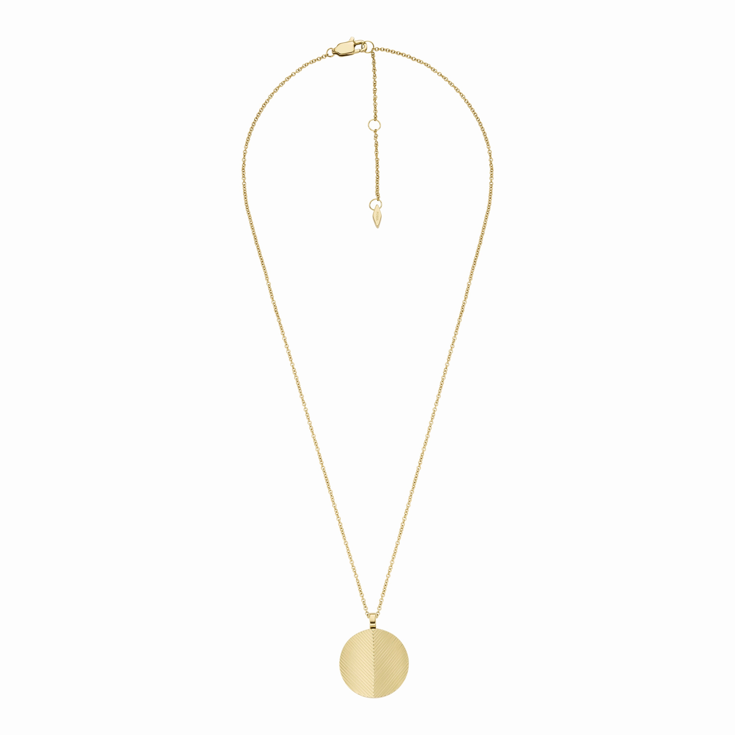 Harlow Linear Texture Gold-Tone Stainless Steel Chain Necklace