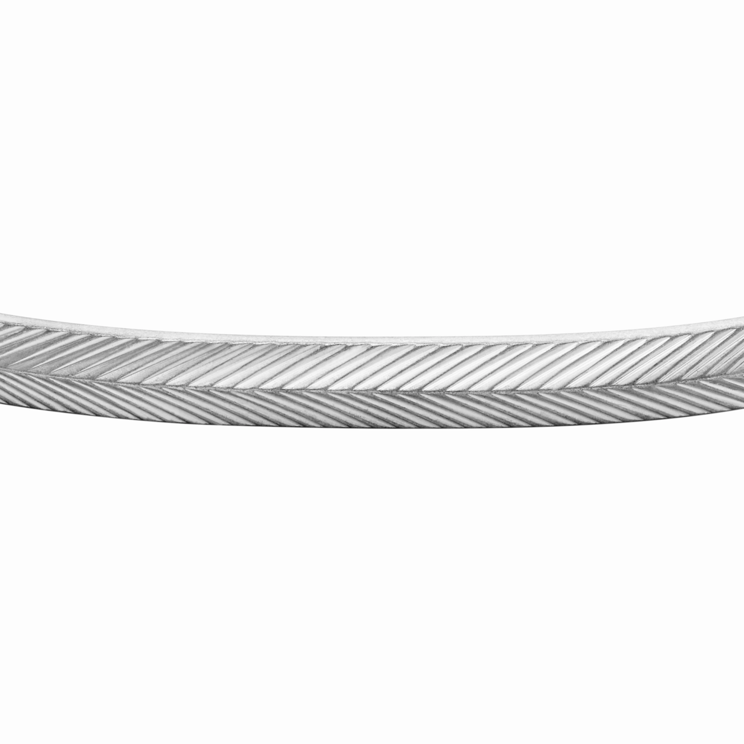 Harlow Linear Texture Stainless Steel Cuff Bracelet