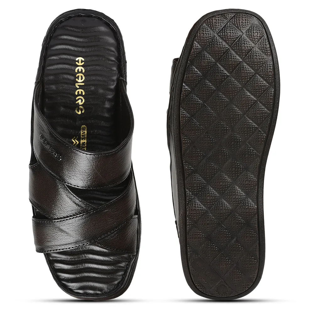 Healers By Liberty Men 2191-51 Braune Bequeme Hausschuhe