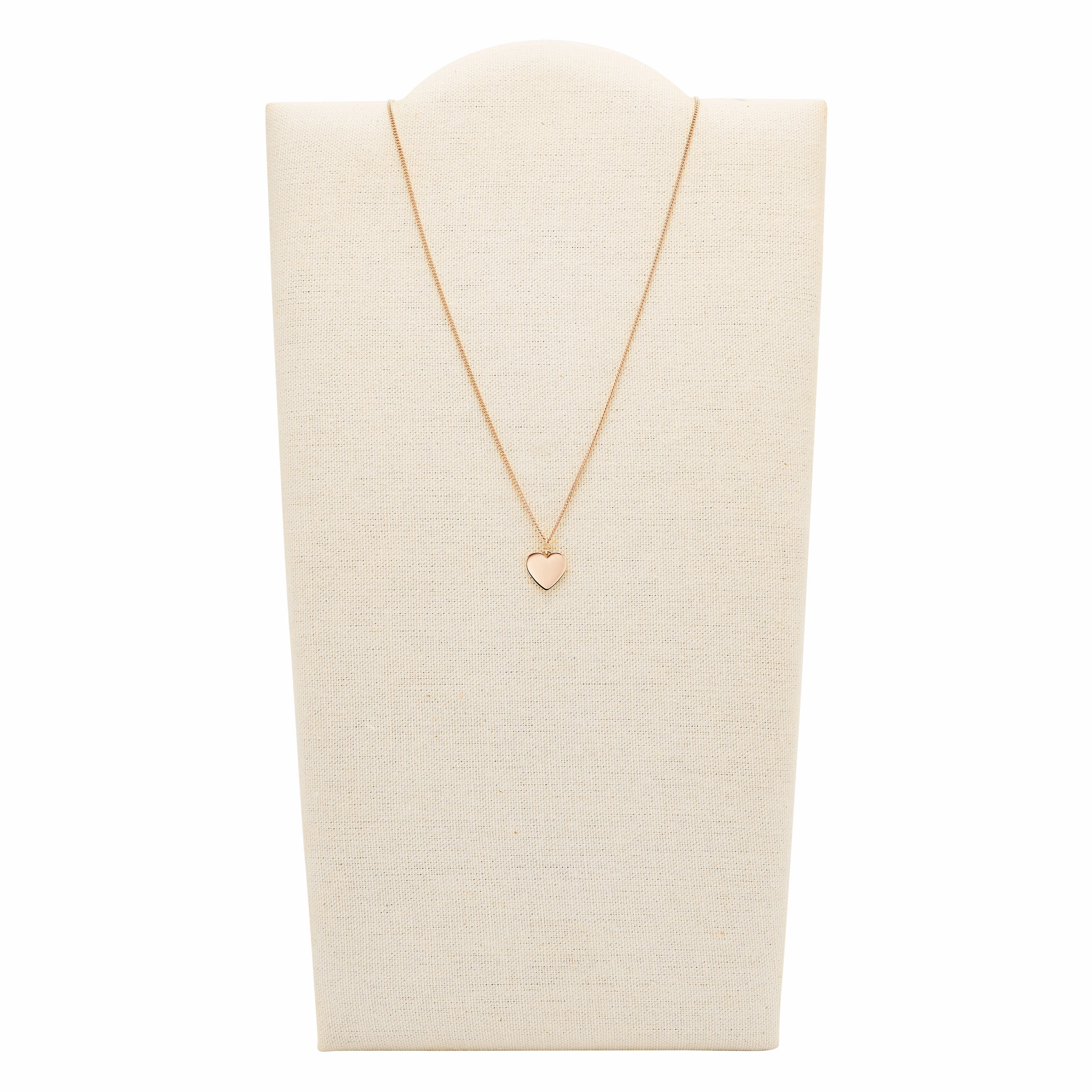 Heart Rose-Gold-Tone Stainless Steel Necklace