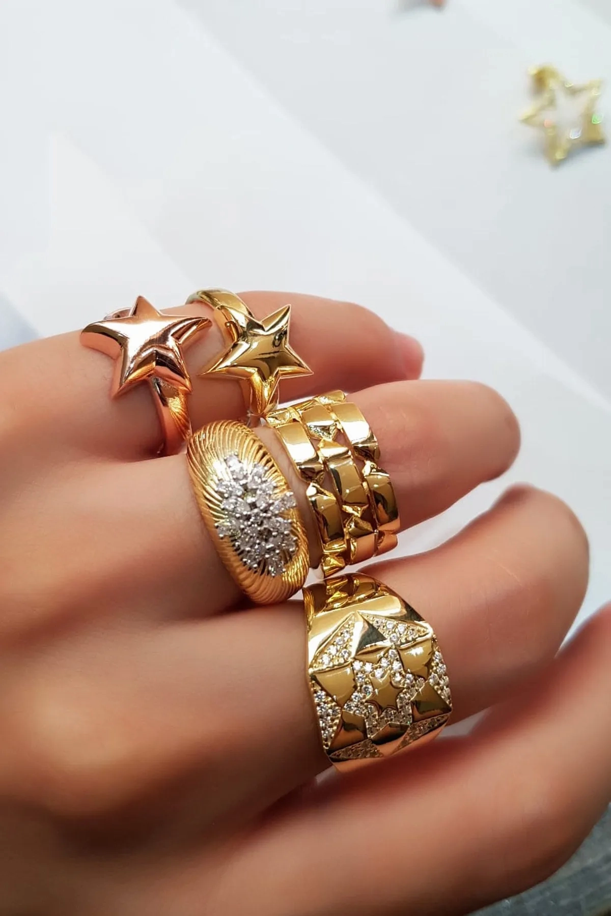 Heri Ring - 926 Sterling Silver with Yellow Gold Plating