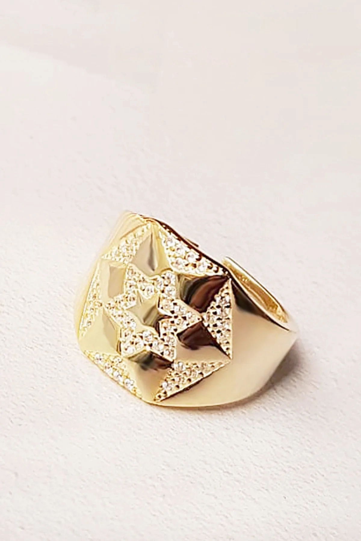 Heri Ring - 926 Sterling Silver with Yellow Gold Plating