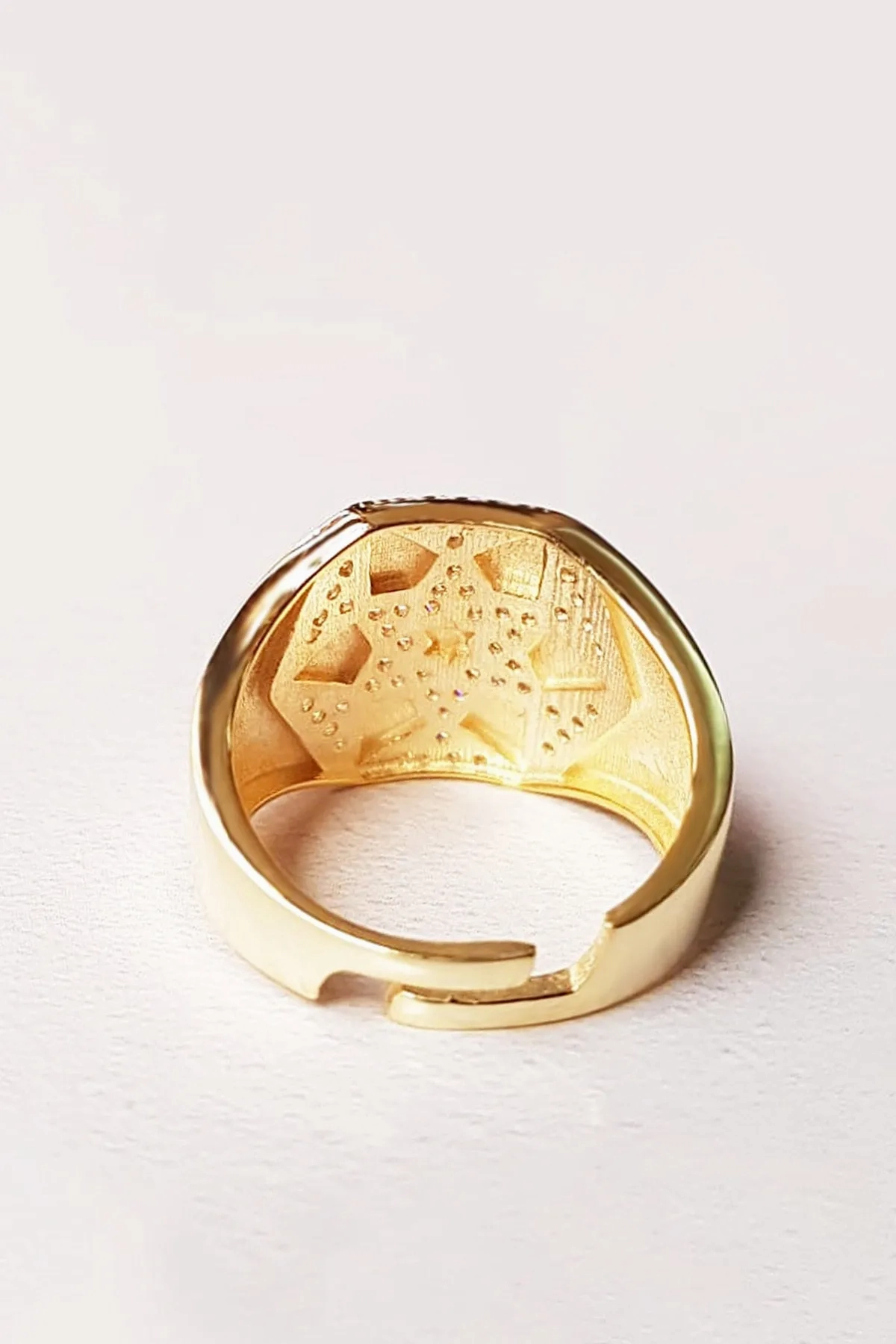 Heri Ring - 926 Sterling Silver with Yellow Gold Plating
