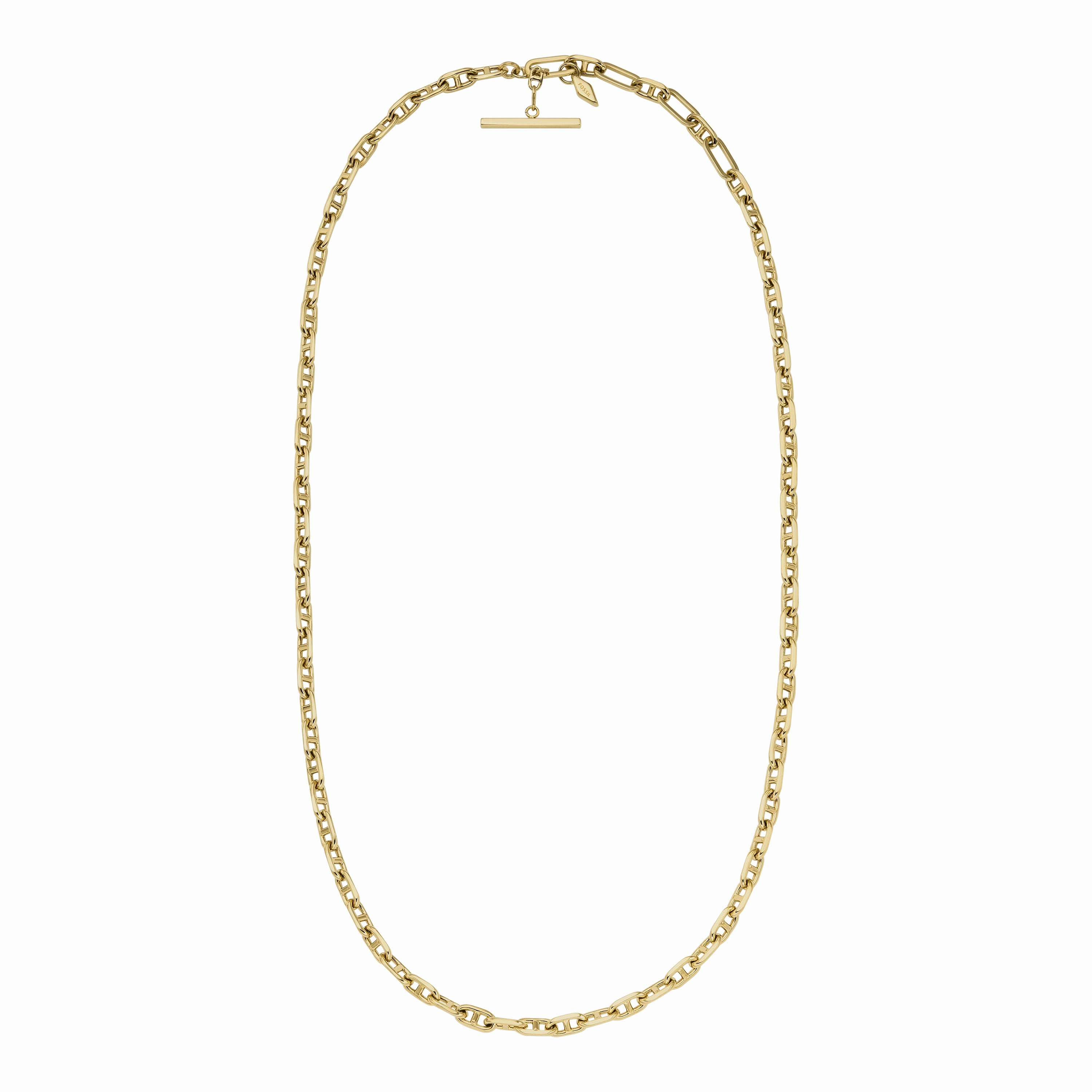 Heritage D-Link Gold-Tone Brass Anchor Chain Necklace fashion-jewelry  
