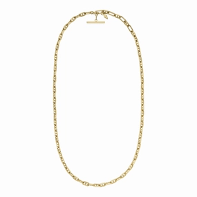 Heritage D-Link Gold-Tone Brass Anchor Chain Necklace fashion-jewelry  