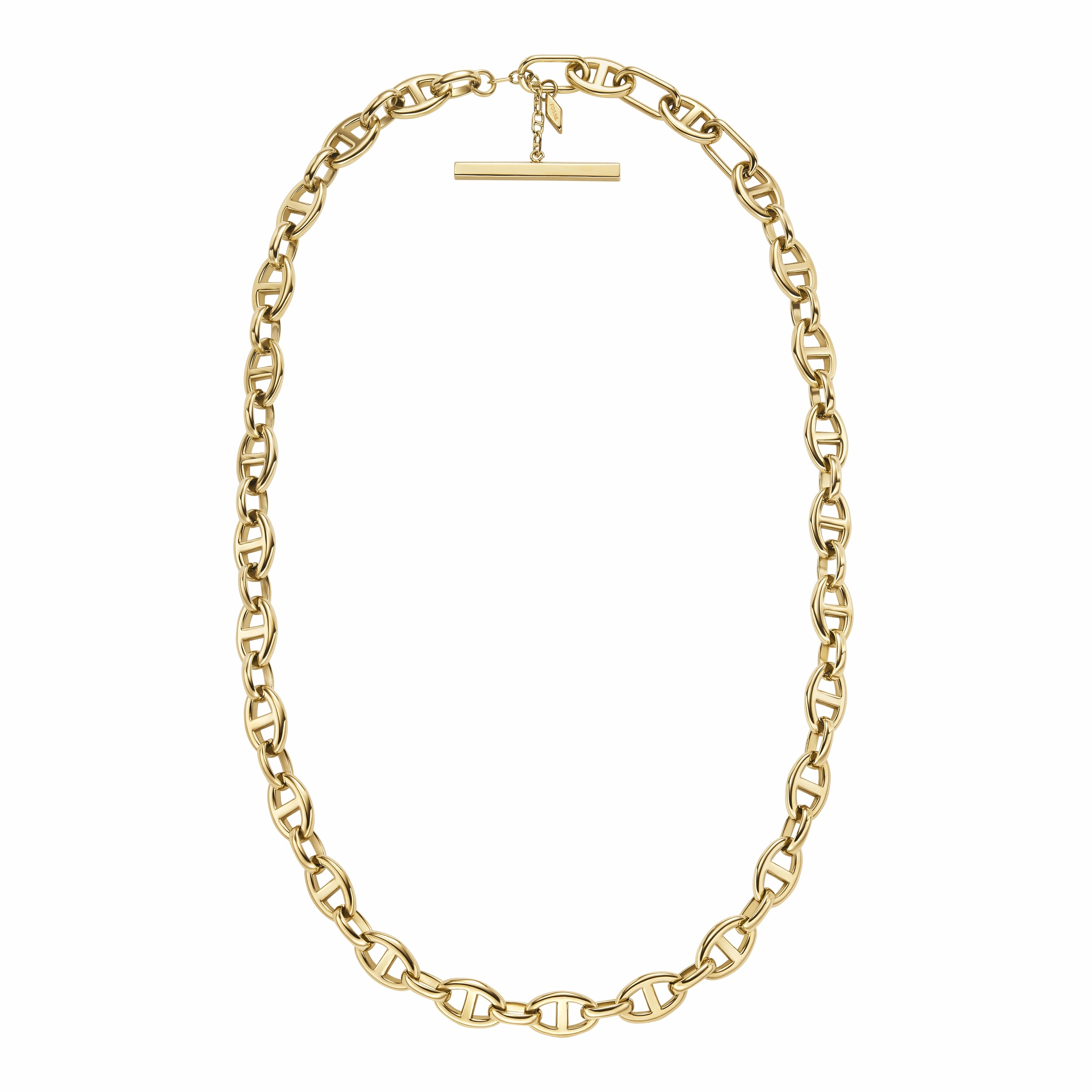 Heritage D-Link Gold-Tone Stainless Steel Anchor Chain Necklace fashion-jewelry  
