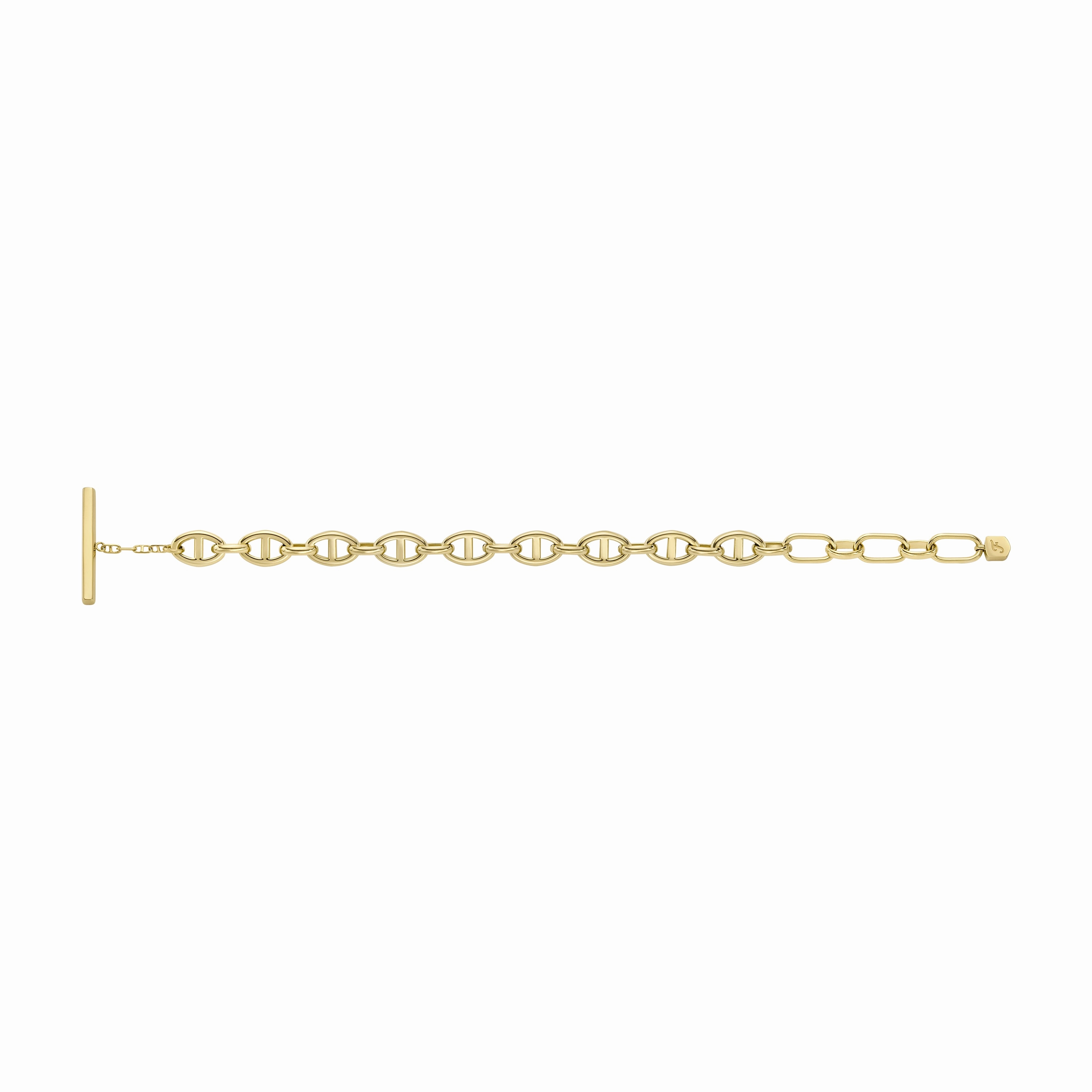 Heritage D-Link Gold-Tone Stainless Steel Chain Bracelet