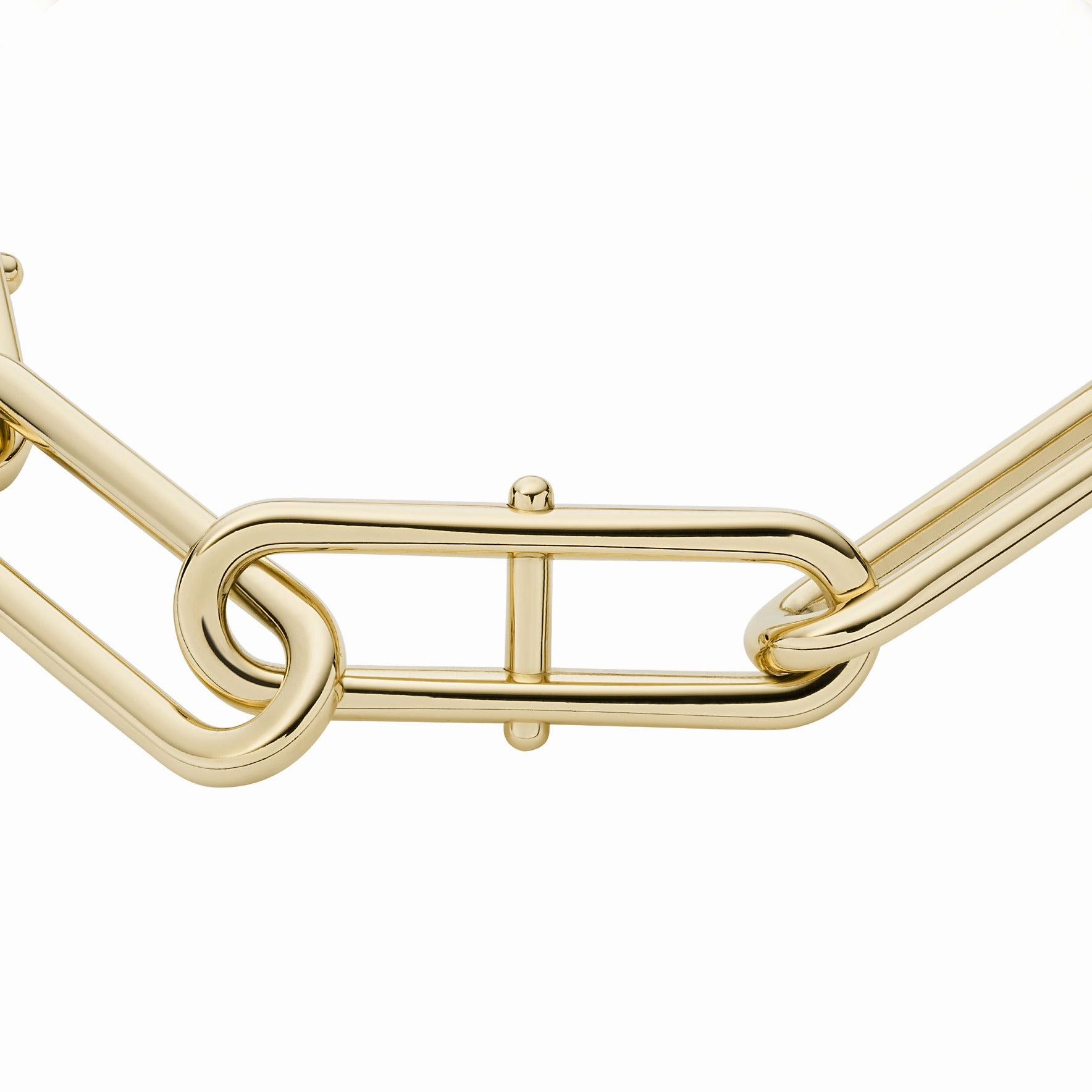Heritage D-Link Gold-Tone Stainless Steel Chain Bracelet