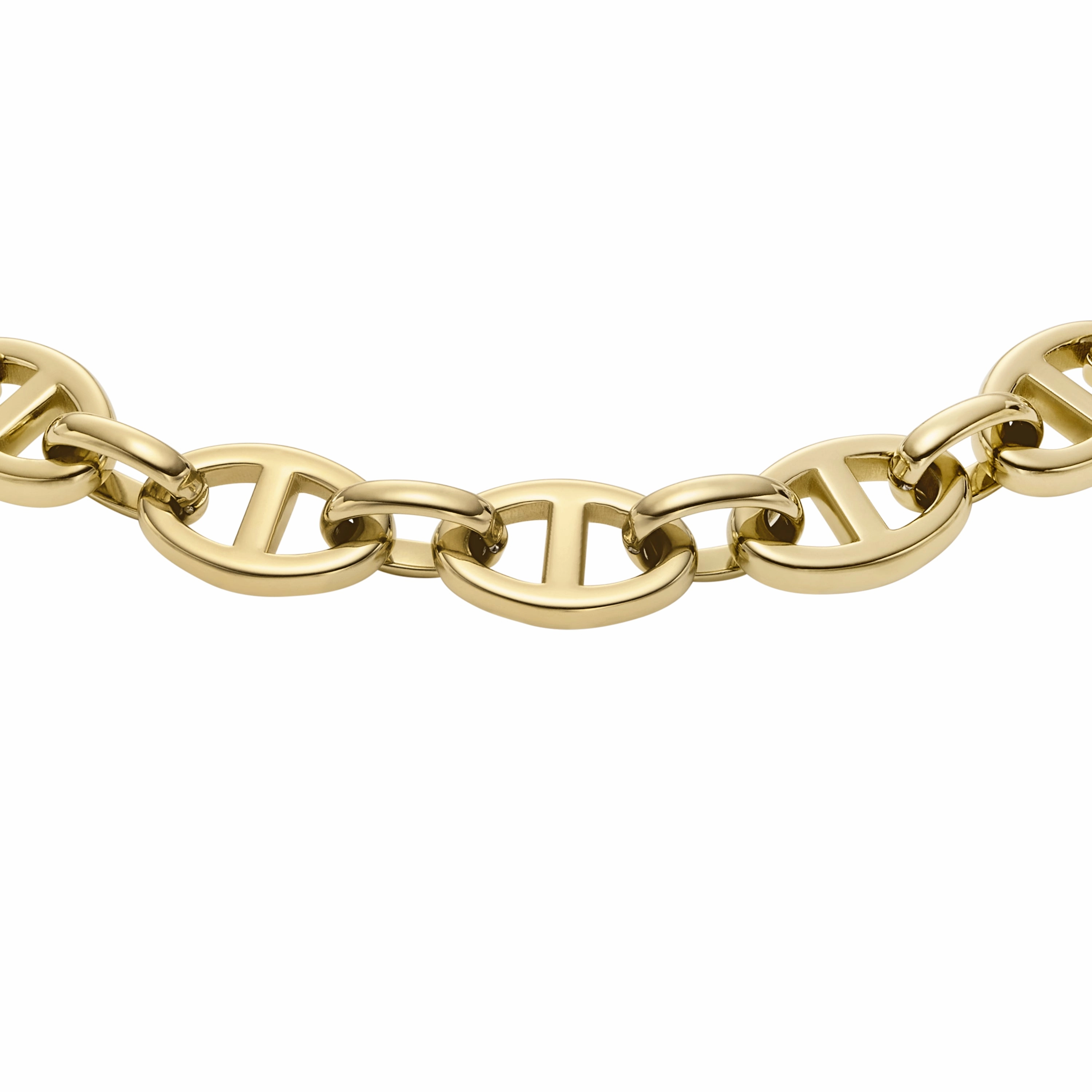 Heritage D-Link Gold-Tone Stainless Steel Chain Bracelet