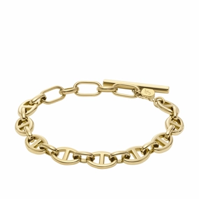 Heritage D-Link Gold-Tone Stainless Steel Chain Bracelet fashion-jewelry  