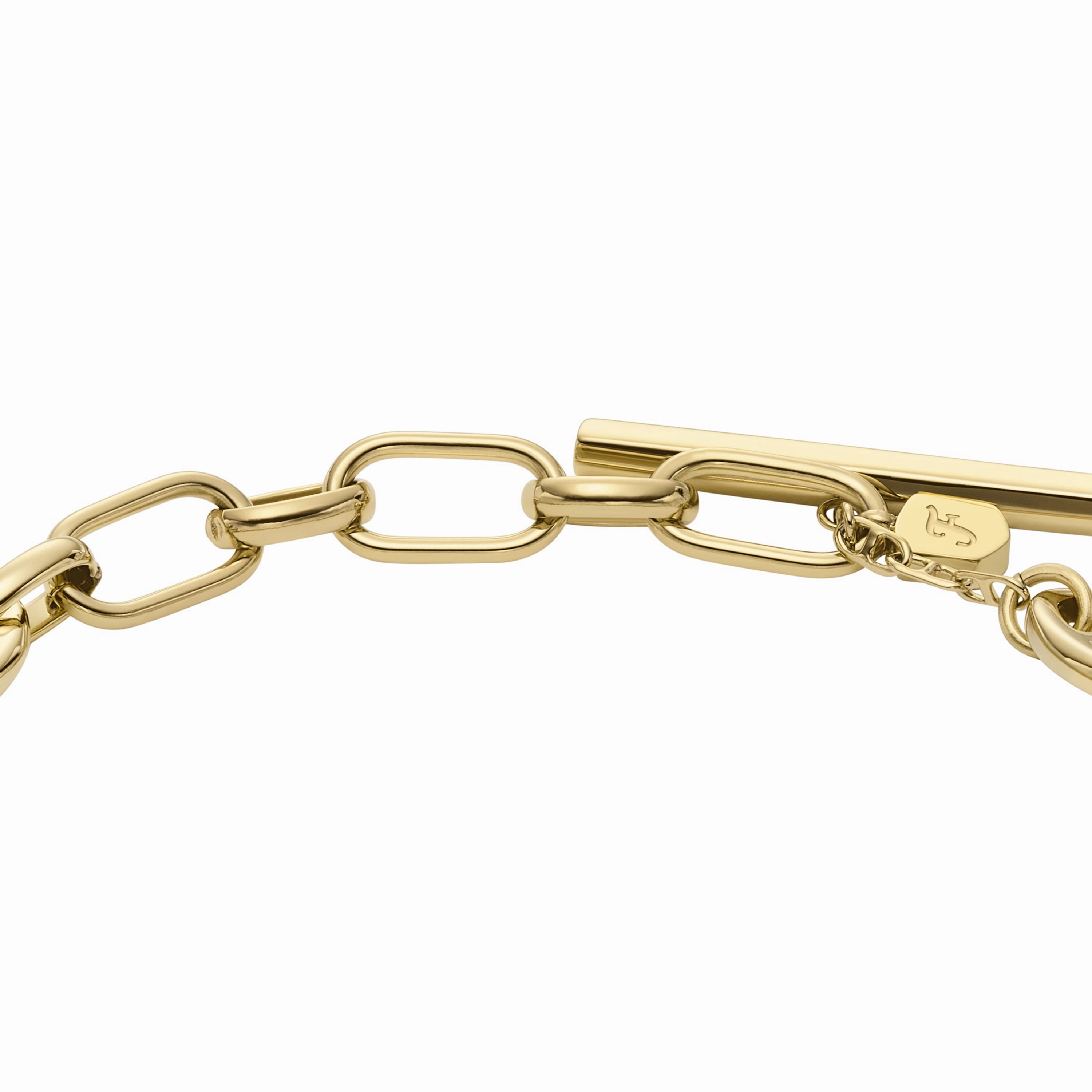 Heritage D-Link Gold-Tone Stainless Steel Chain Bracelet