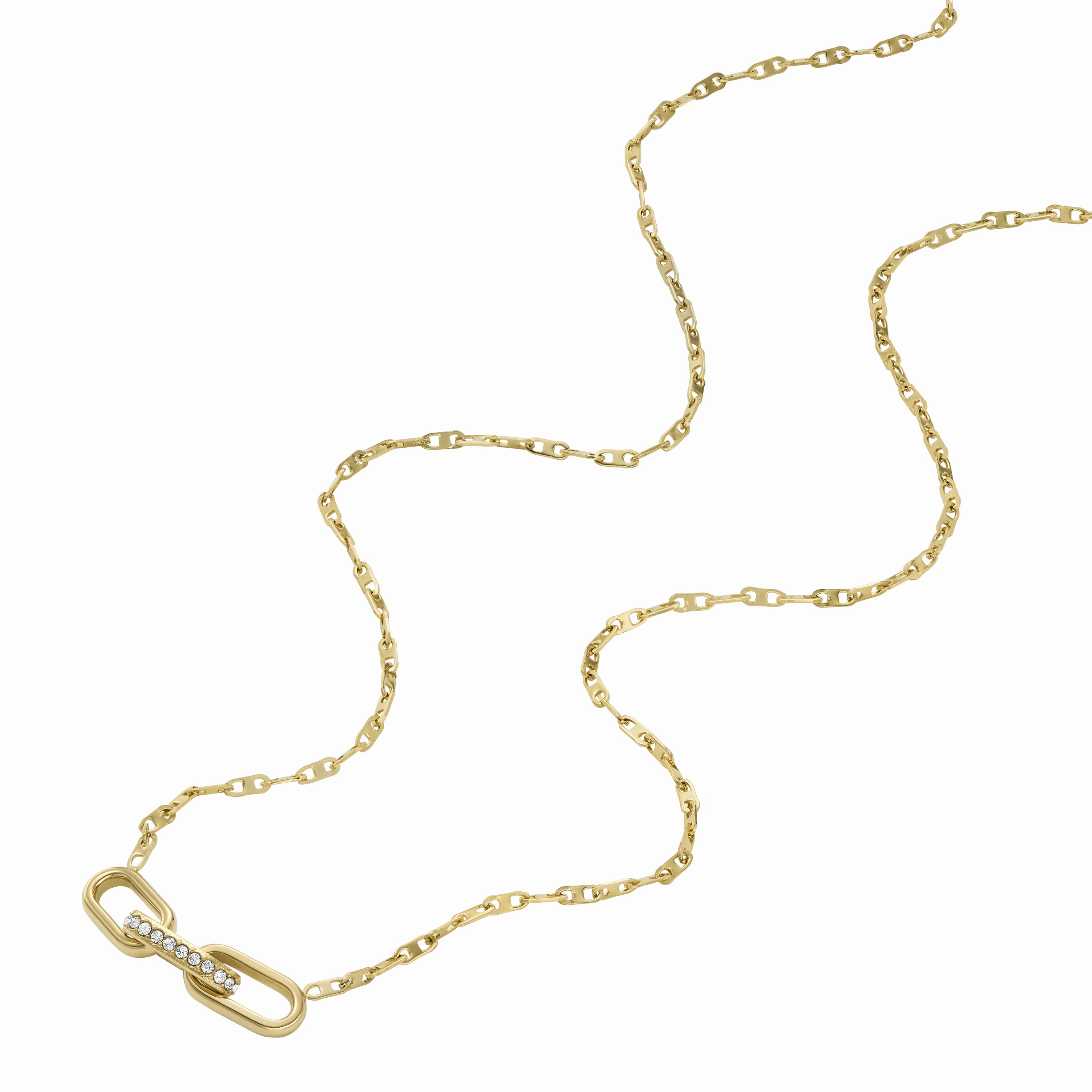 Heritage D-Link Gold-Tone Stainless Steel Chain Necklace