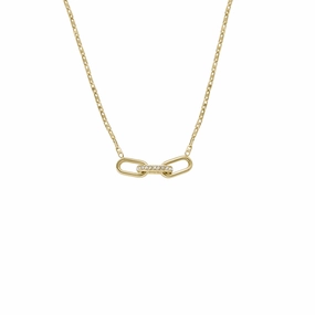 Heritage D-Link Gold-Tone Stainless Steel Chain Necklace fashion-jewelry  