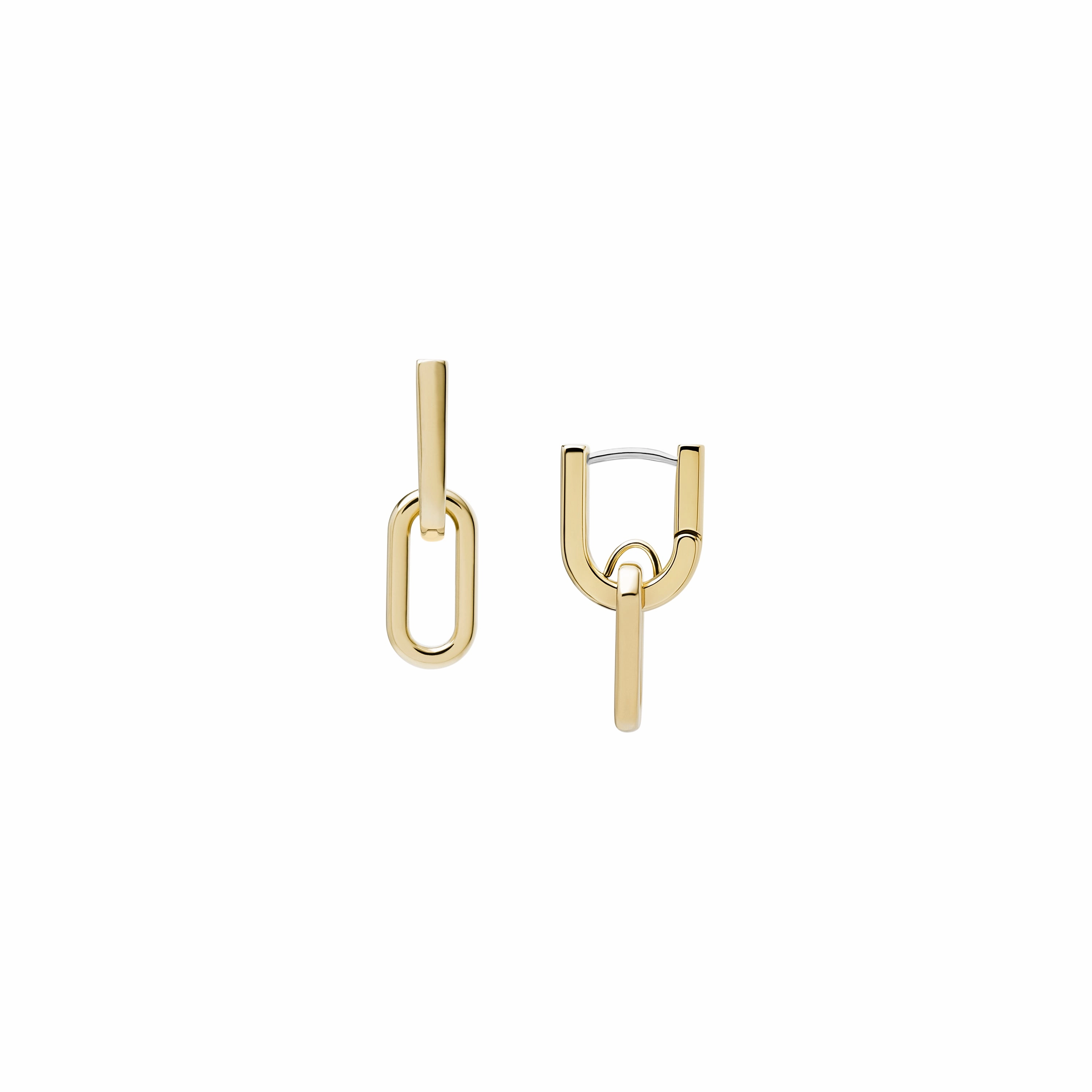 Heritage D-Link Gold-Tone Stainless Steel Drop Earrings fashion-jewelry  