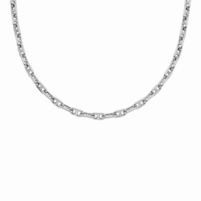 Heritage D-Link Silver-Tone Brass Chain Necklace fashion-jewelry  