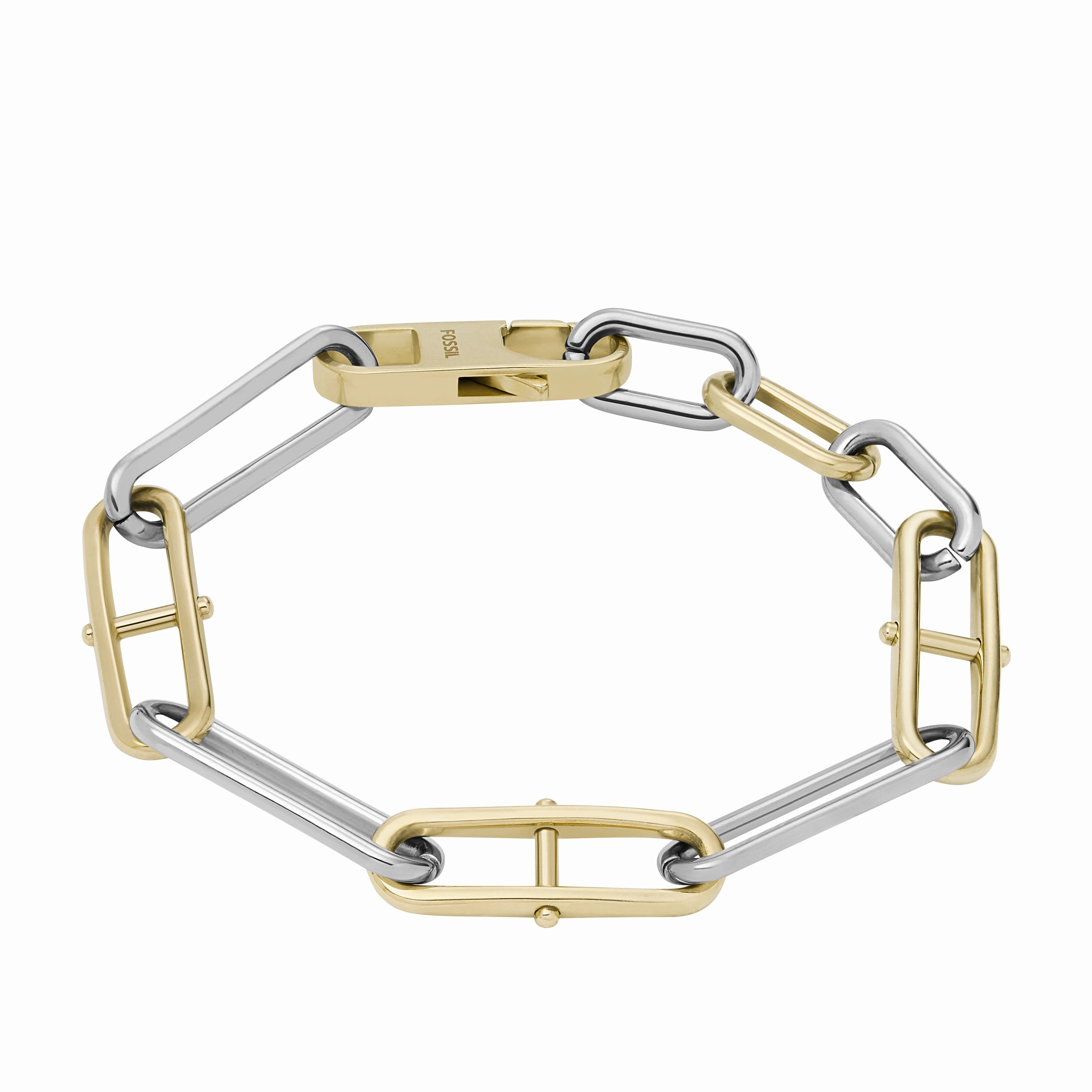 Heritage D-Link Two-Tone Stainless Steel Chain Bracelet fashion-jewelry  