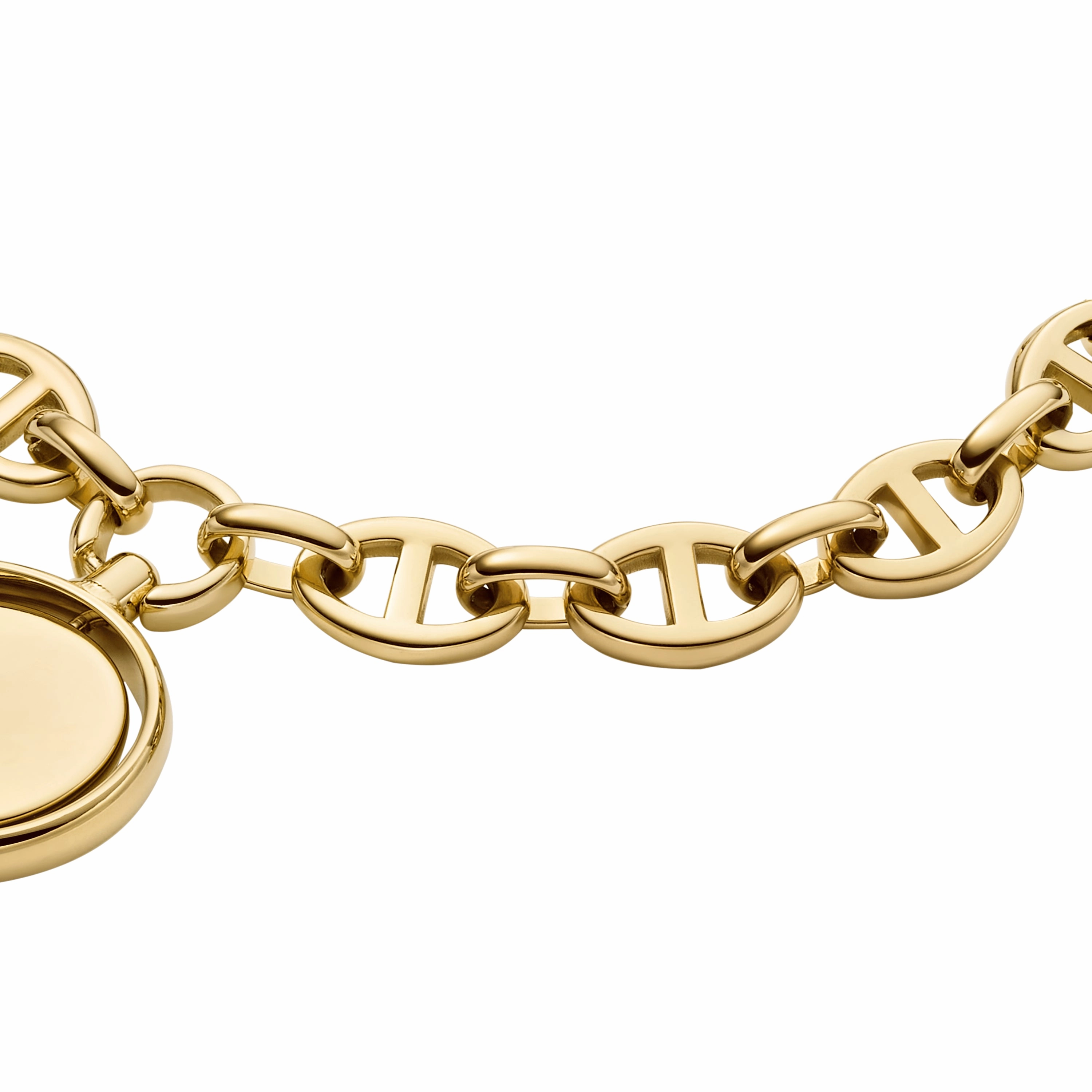 Heritage Legacy Charm Gold-Tone Stainless Steel Chain Bracelet