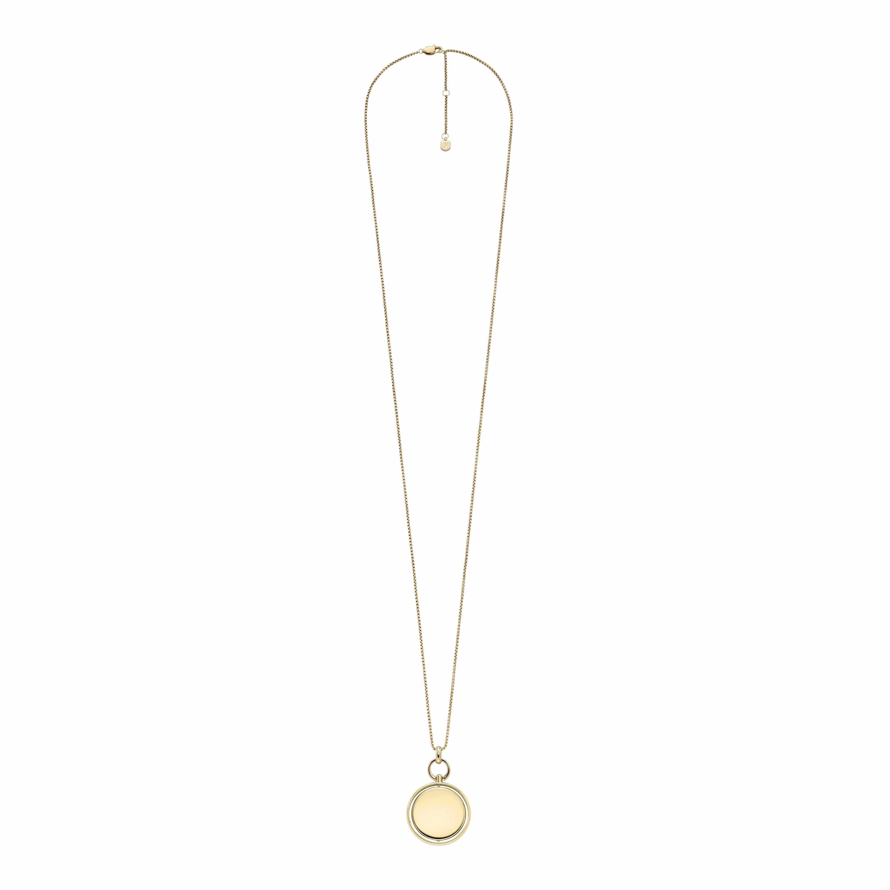 Heritage Legacy Charm Gold-Tone Stainless Steel Pendant Necklace