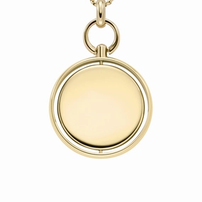 Heritage Legacy Charm Gold-Tone Stainless Steel Pendant Necklace fashion-jewelry  