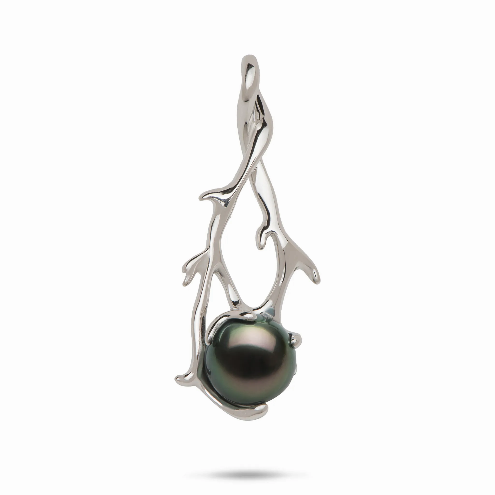 Heritage Tahitian Pearl Pendant in White Gold - 9-10mm