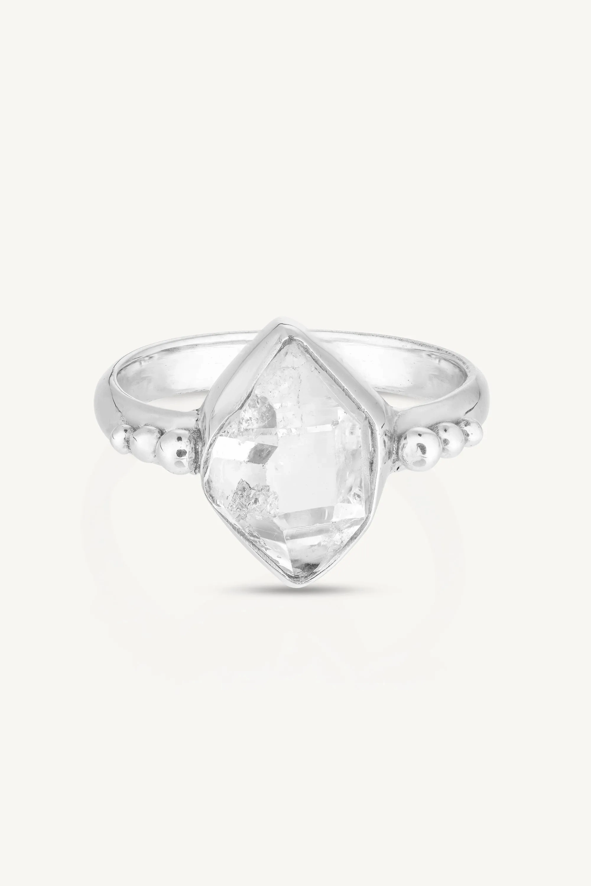 Herkimer Diamond Silver Ring