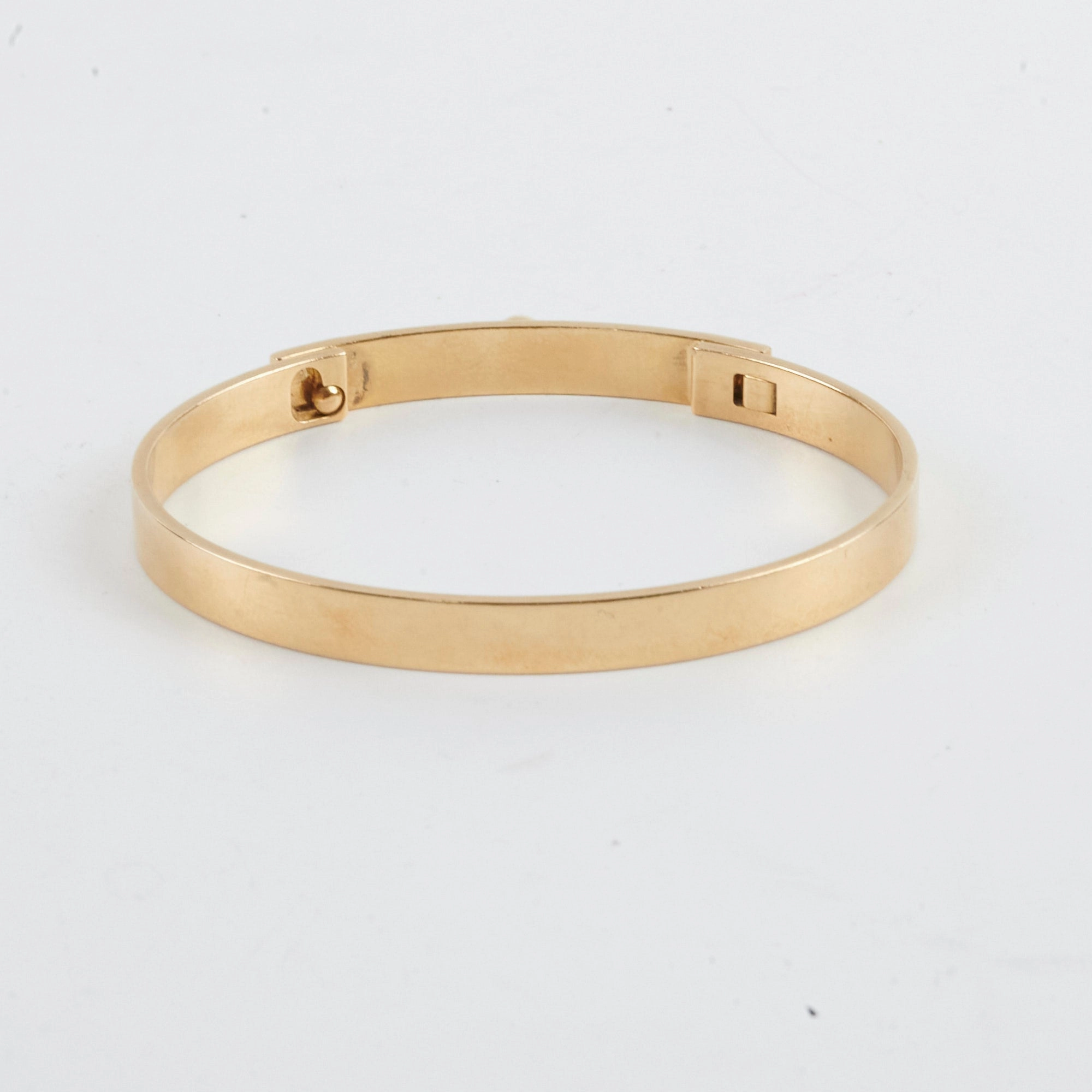 Hermes Collier De Chien 18k Yellow Gold Bracelet (Size SH)