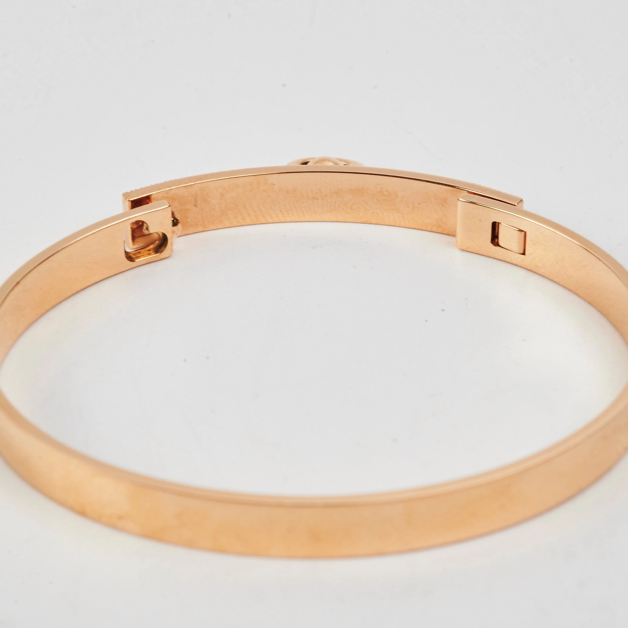 Hermes Collier De Chien Small Gold Diamond Bracelet