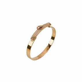 Hermes Collier De Chien Small Gold Diamond Bracelet hand-chain-bracelet  