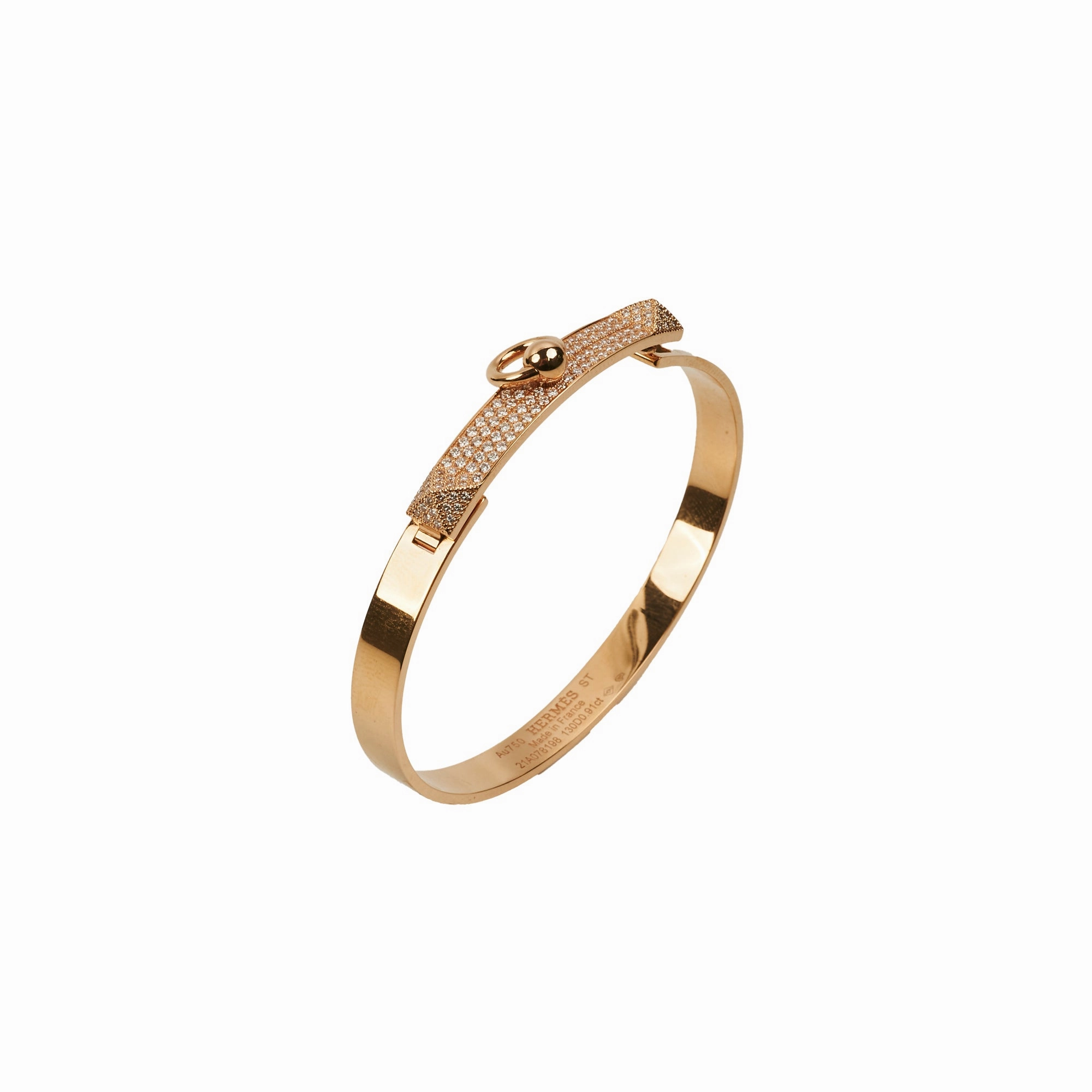 Hermes Collier De Chien Small Gold Diamond Bracelet hand-chain-bracelet  