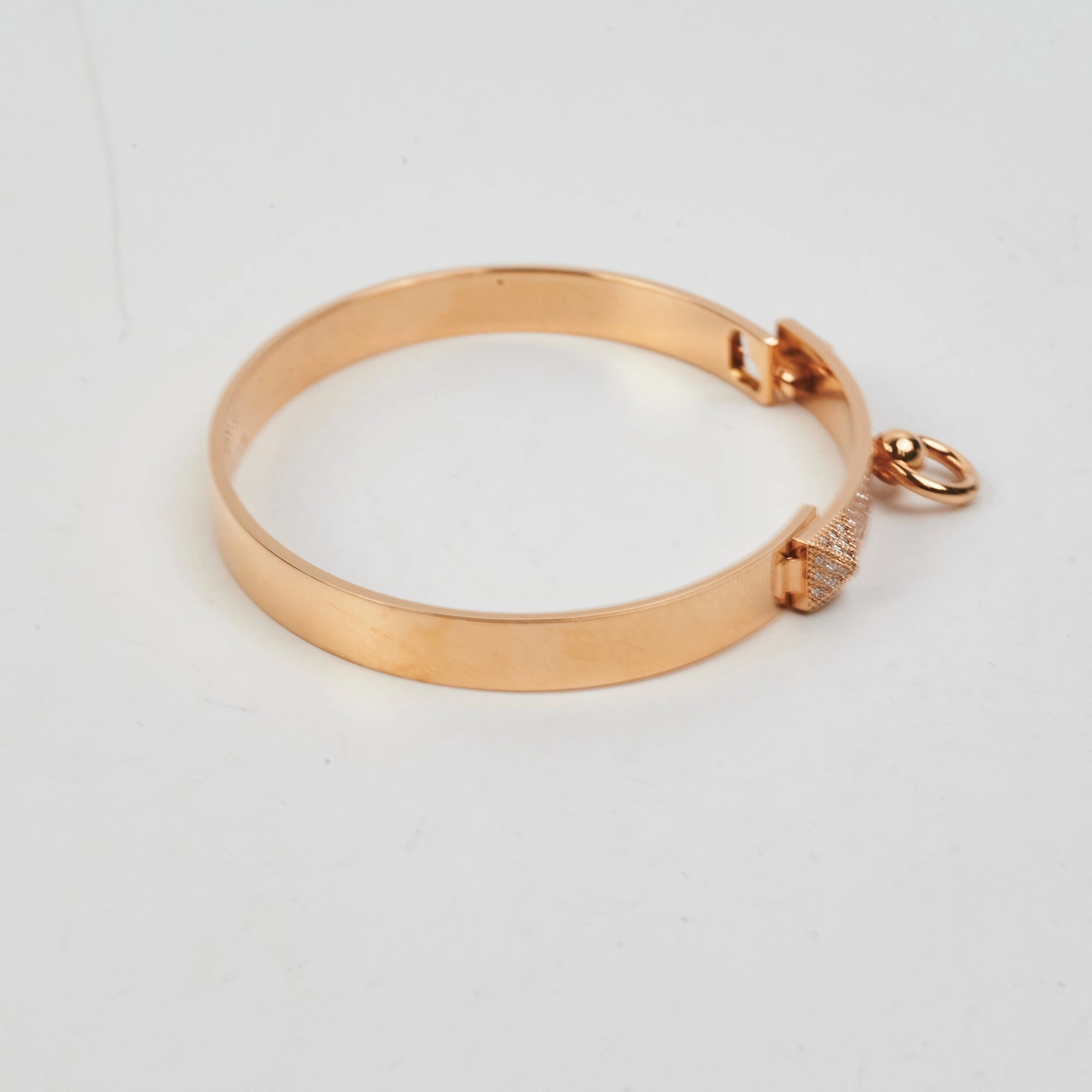 Hermes Collier De Chien Small Gold Diamond Bracelet