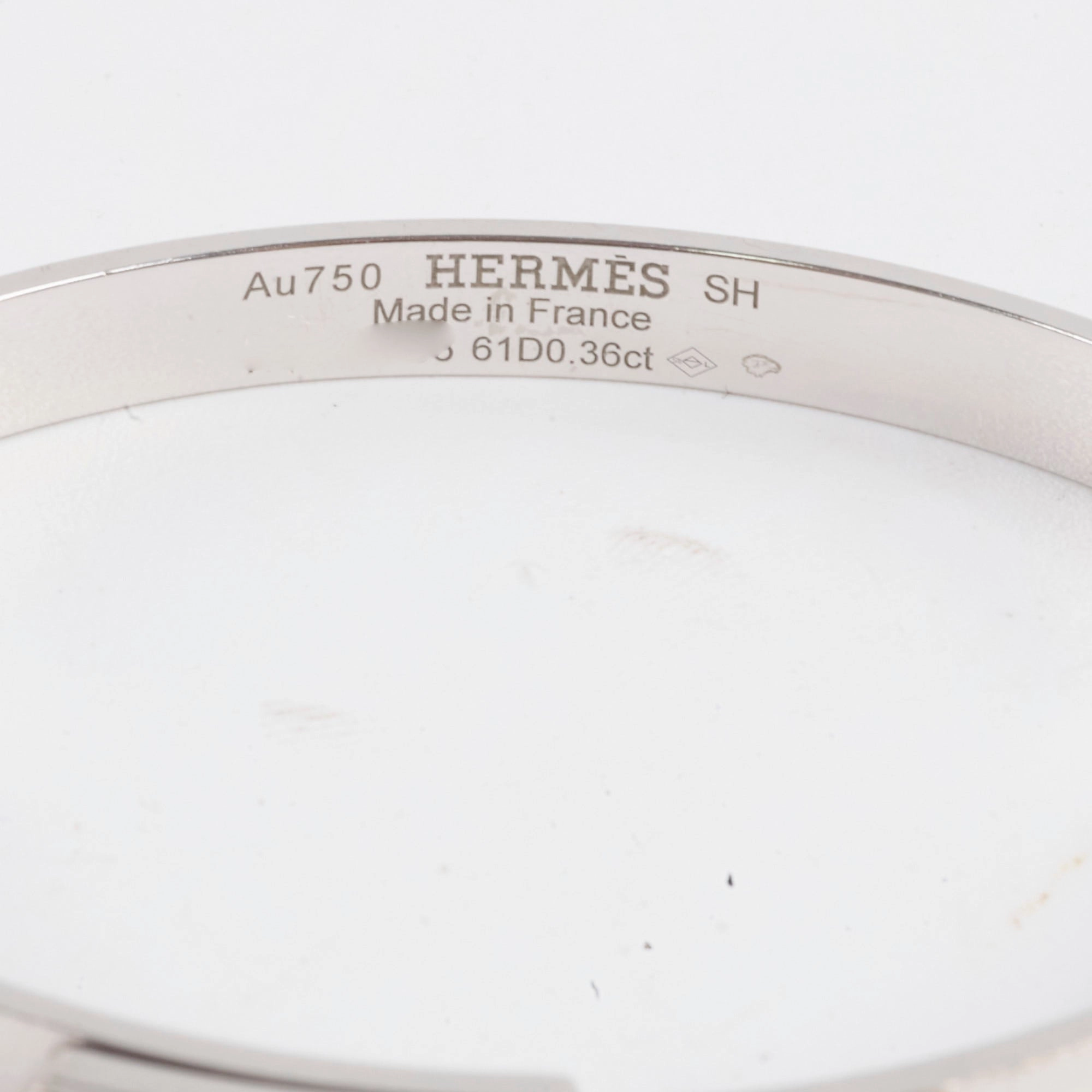 Hermes Diamond Kelly Bangle Size SH