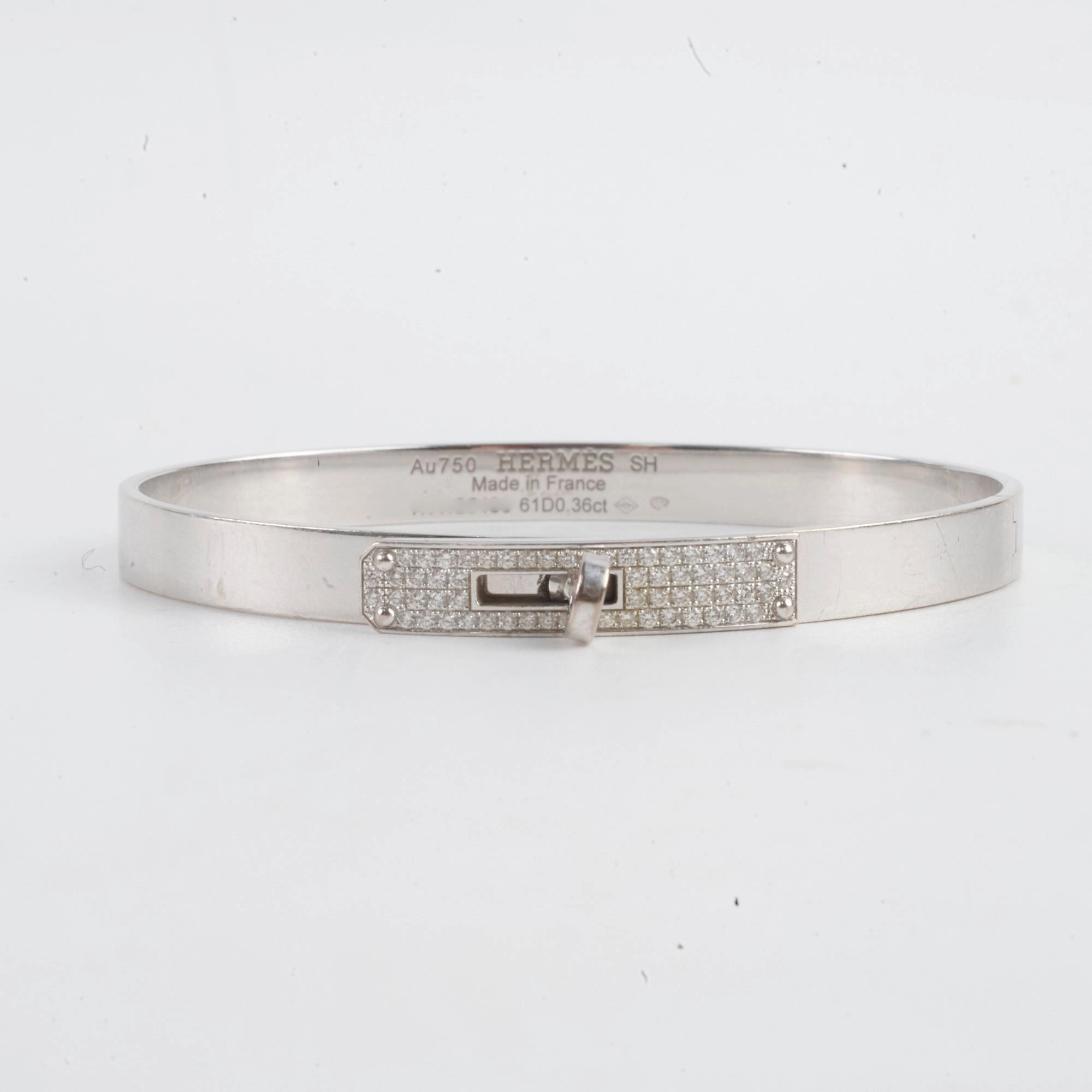 Hermes Diamond Kelly Bangle Size SH