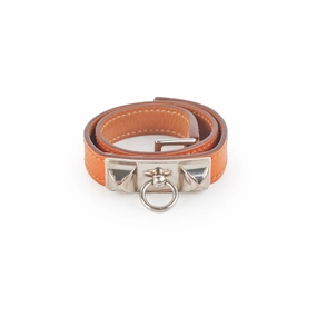 Hermes Double Rivale Orange Bracelet Size S hand-chain-bracelet  