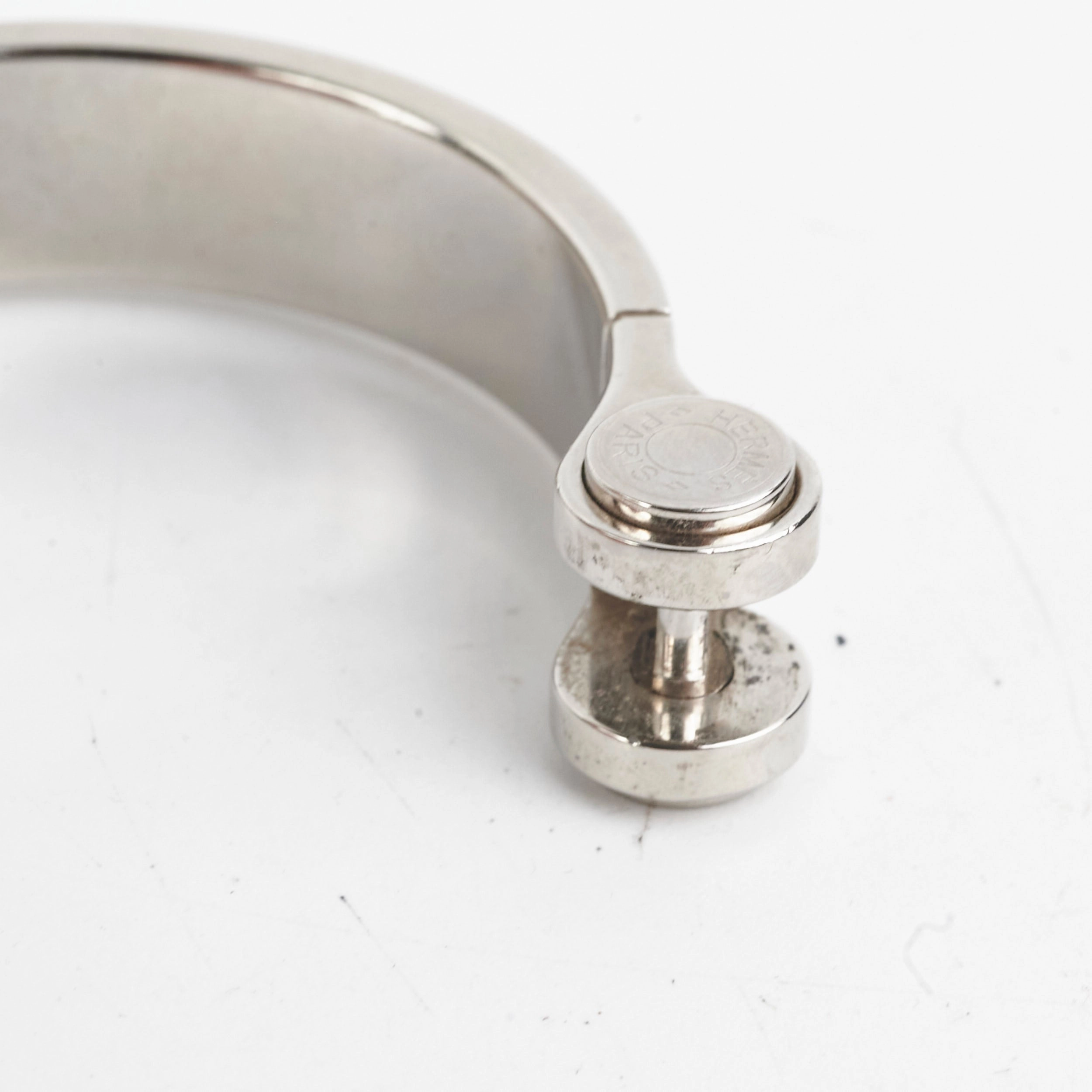 Hermes Enamel Hinged Bracelet Size M