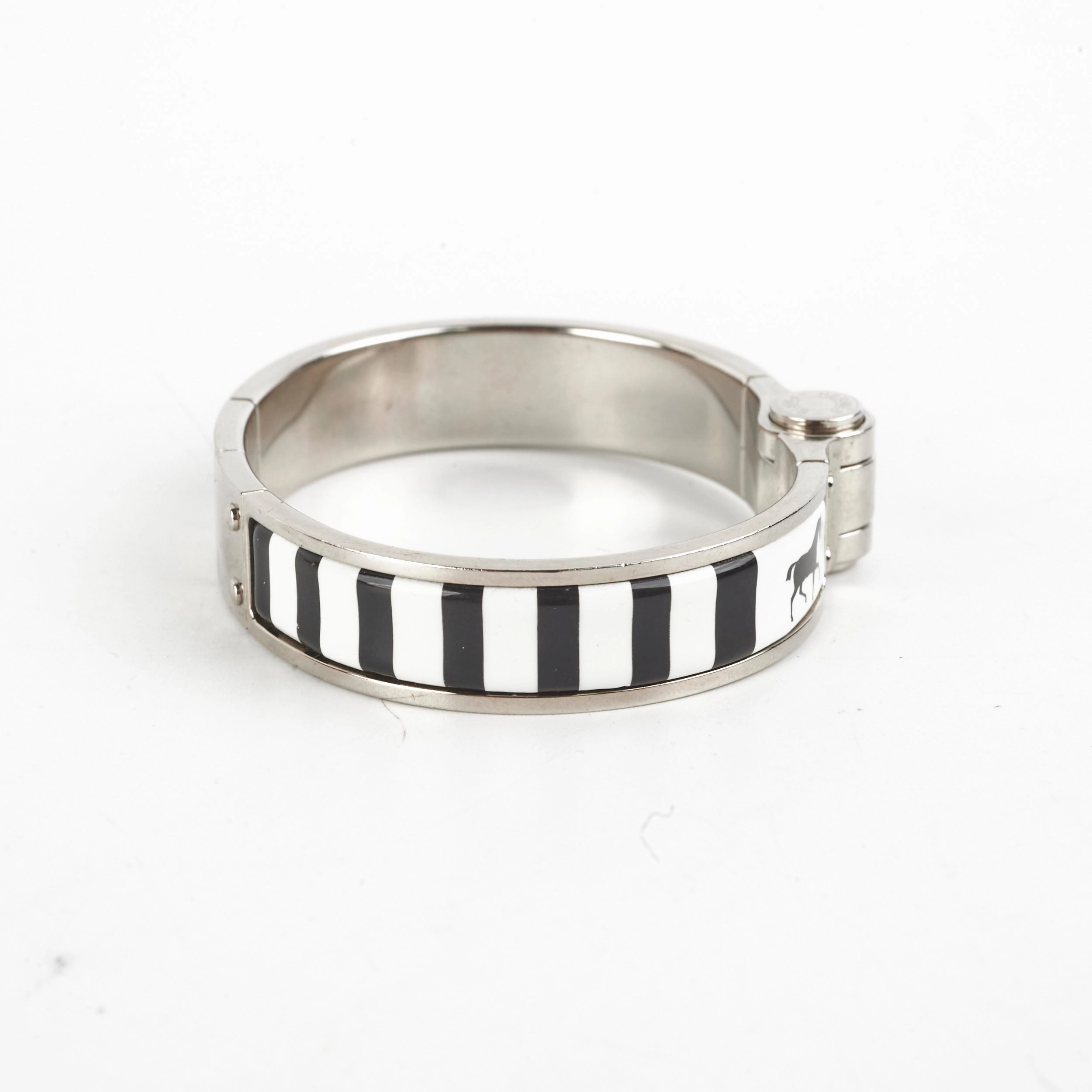 Hermes Enamel Hinged Bracelet Size M