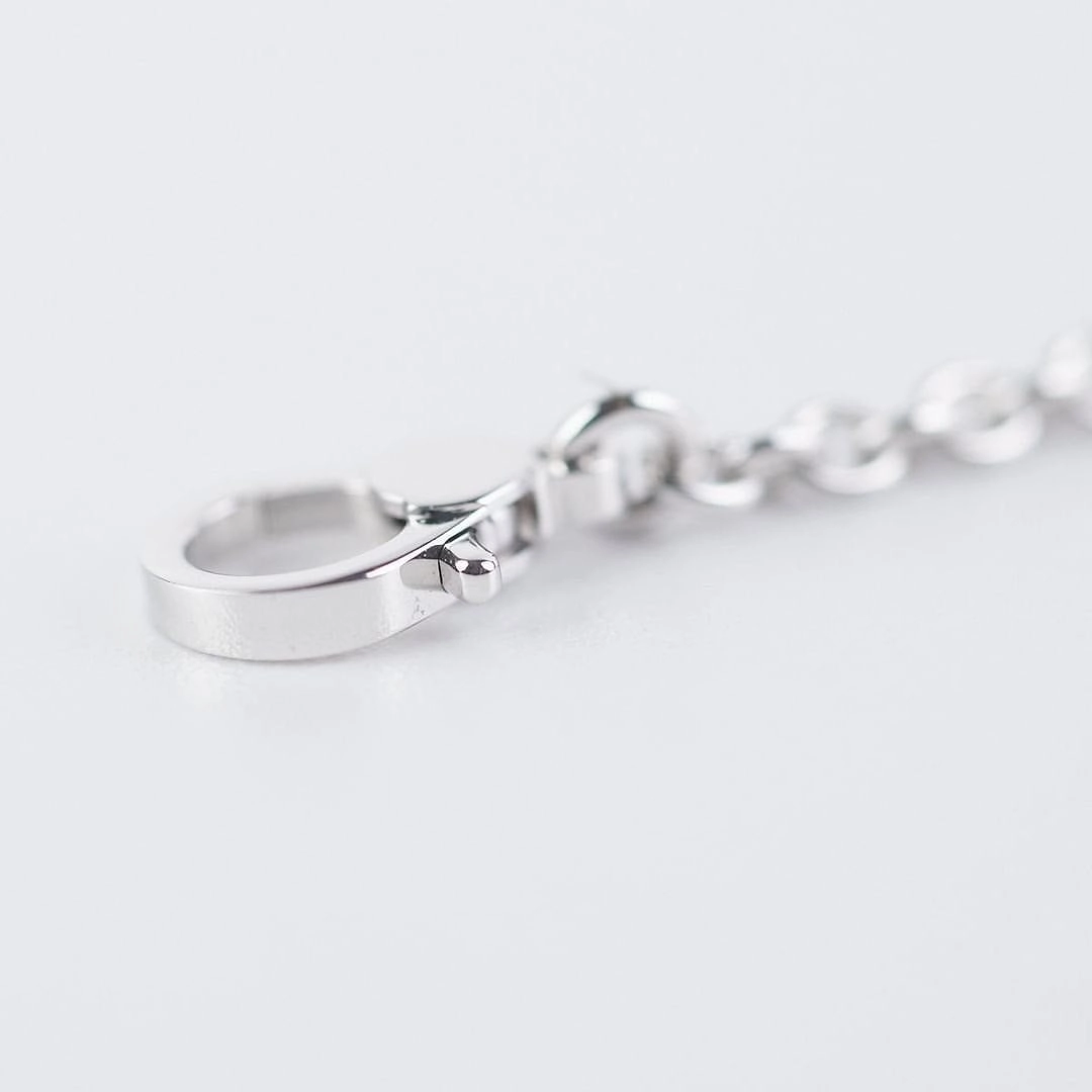 Hermes finess white gold bracelet SH