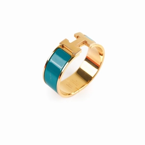 Hermes H Clic GM Turquoise hand-chain-bracelet  