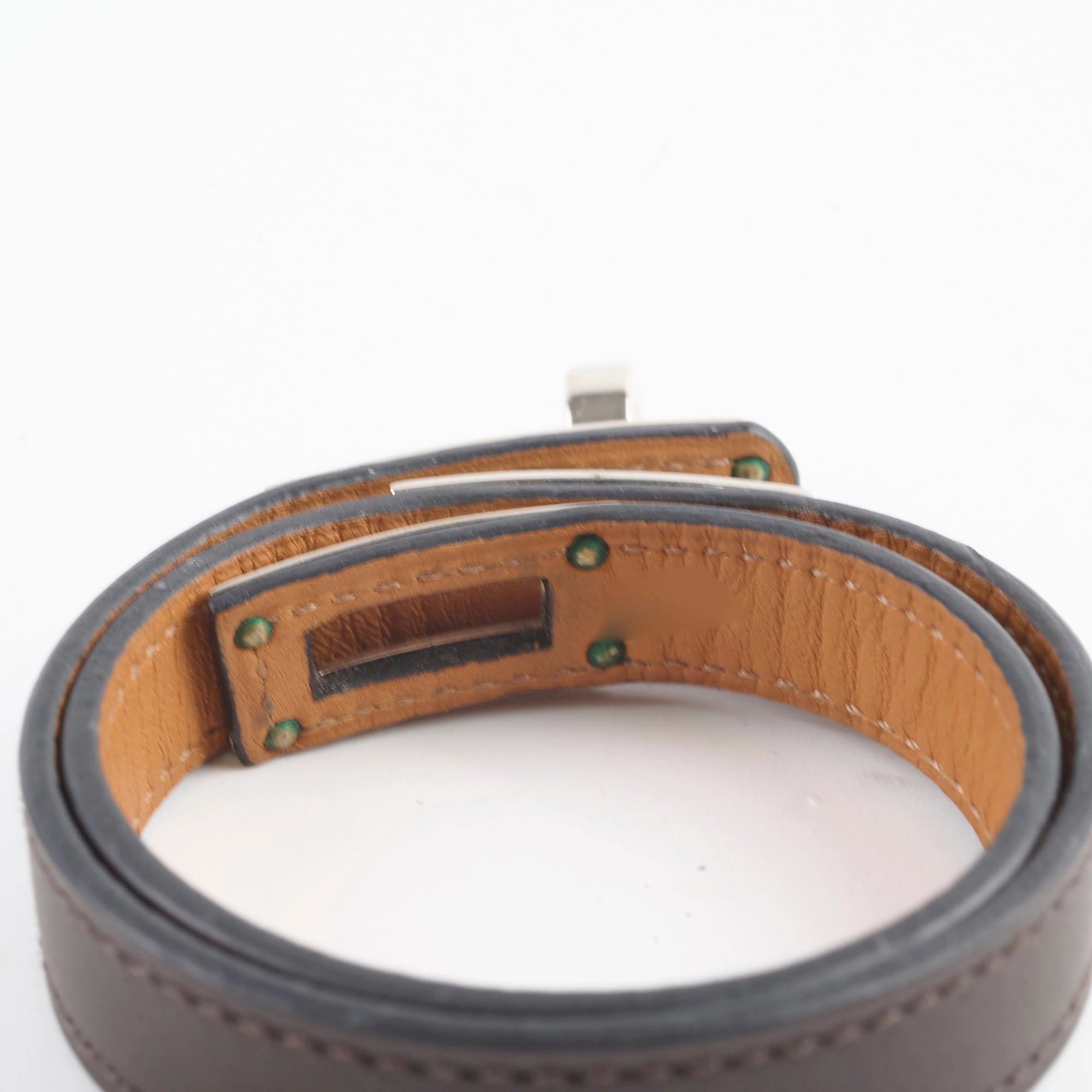 Hermes Kelly Double Tour Bracelet Brown Size S/T2