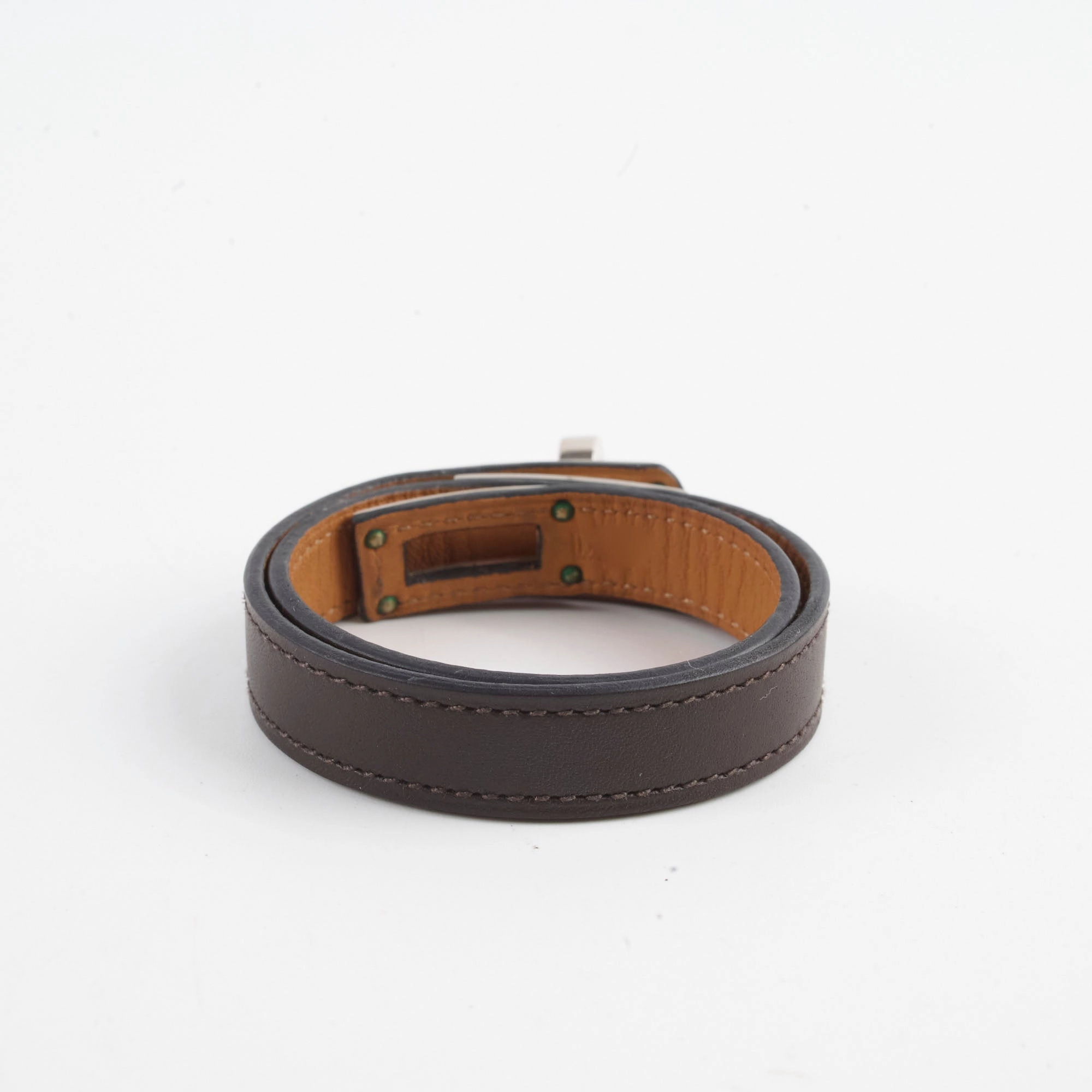 Hermes Kelly Double Tour Bracelet Brown Size S/T2