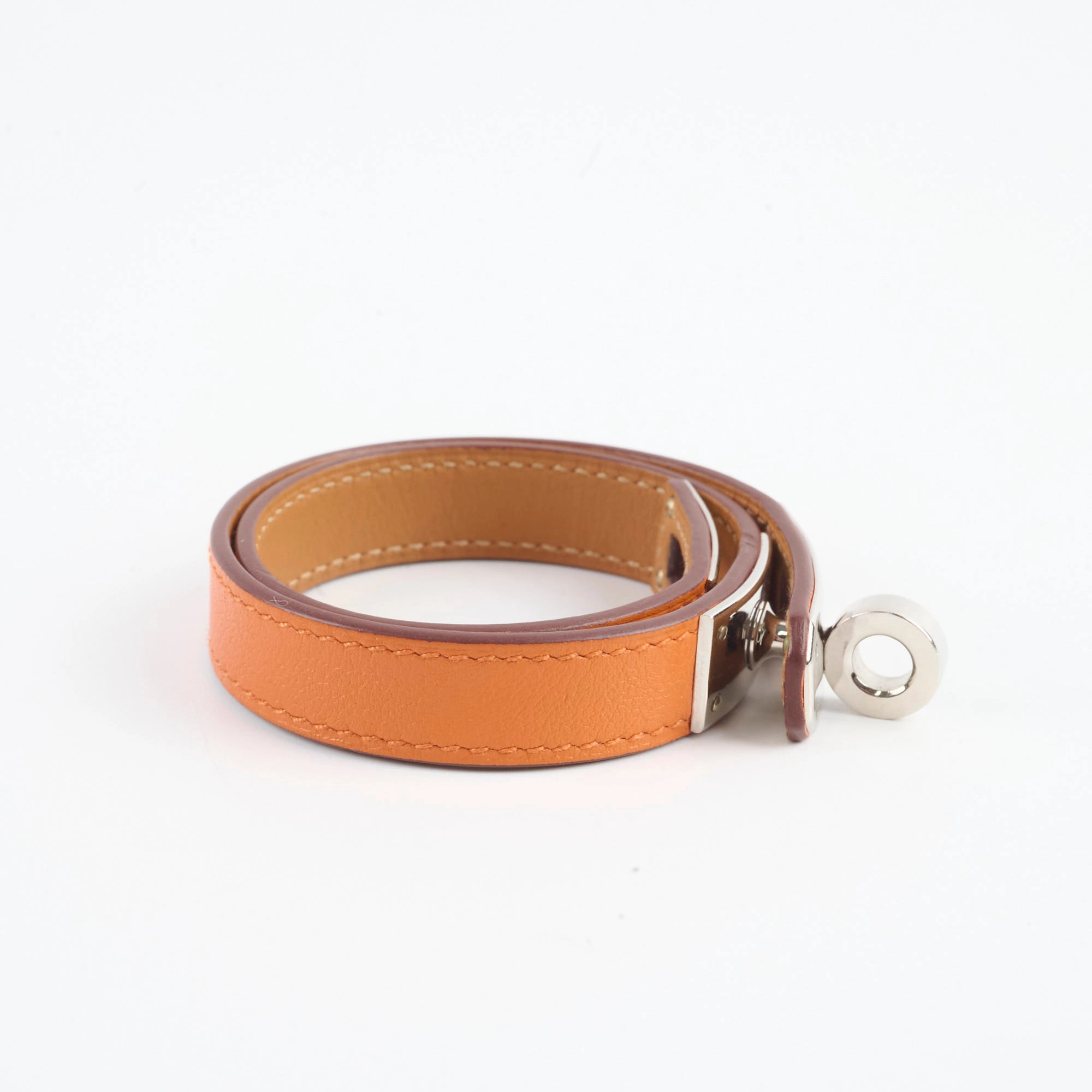 Hermes Kelly Double Tour Bracelet Orange Size S/T2