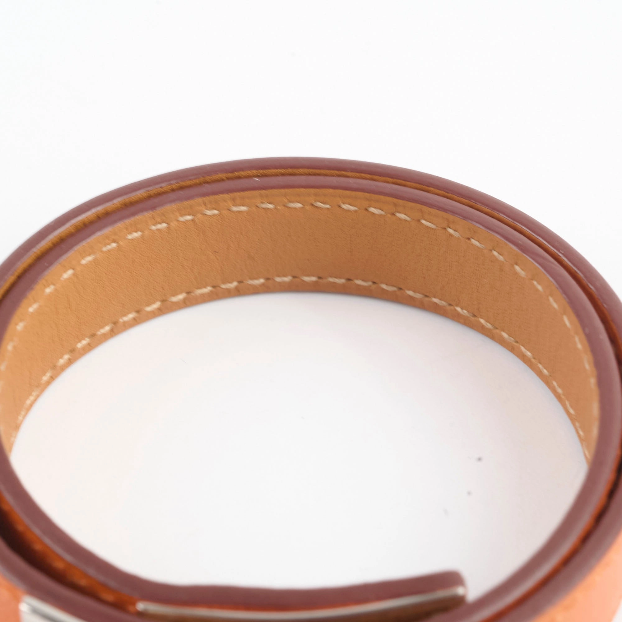 Hermes Kelly Double Tour Bracelet Orange Size S/T2